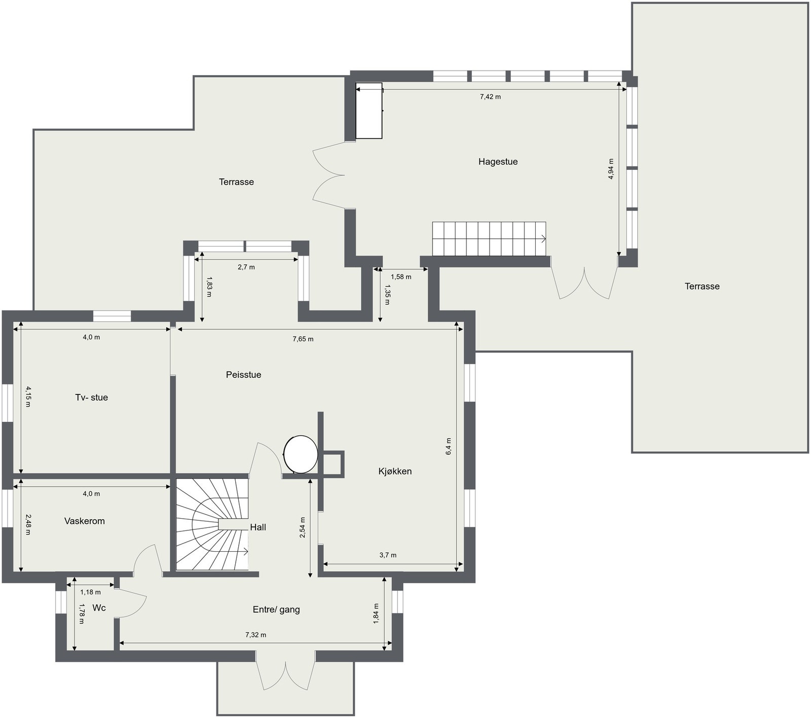 Plantegning - 1. etasje Galleribilde