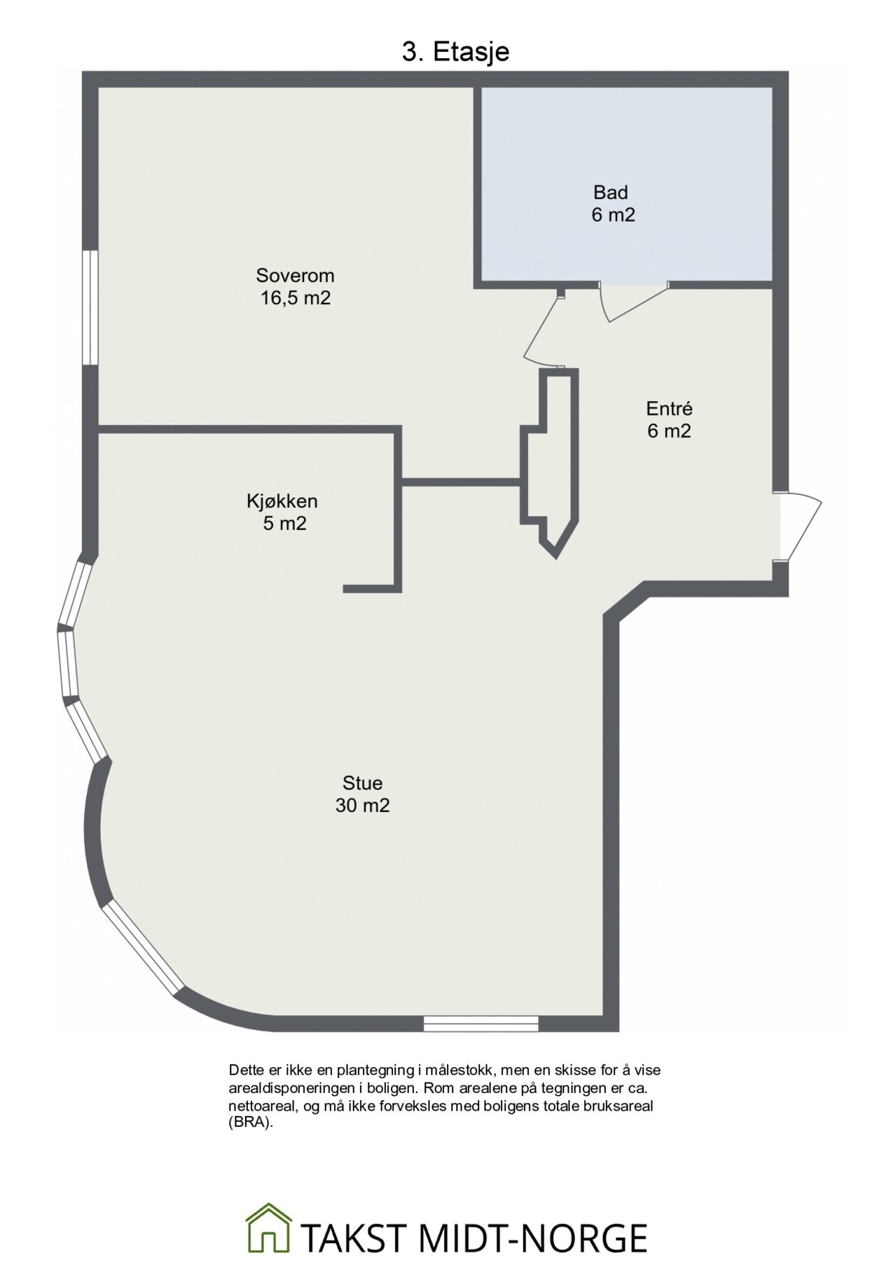 Planskisse 2. etasje. Øvrig: bod i kjeller på ca. 8 kvm medfølger. Galleribilde