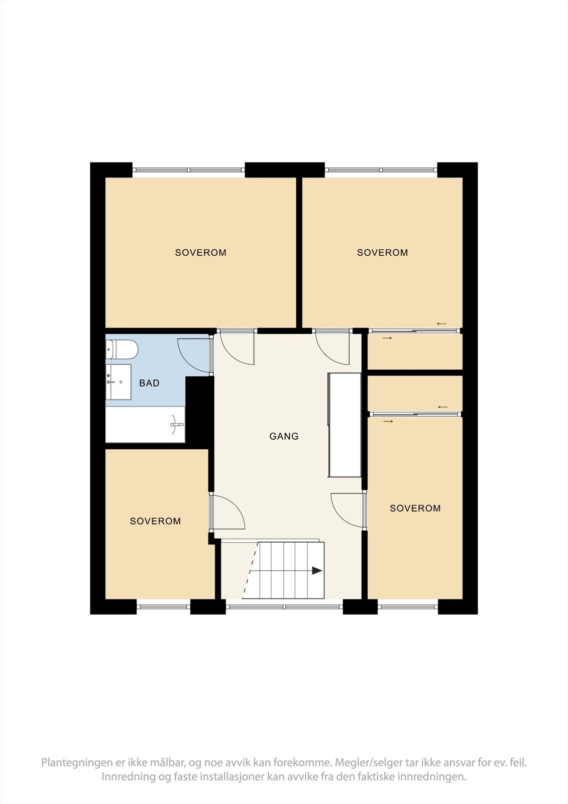 Plantegning 5. etasje. Galleribilde