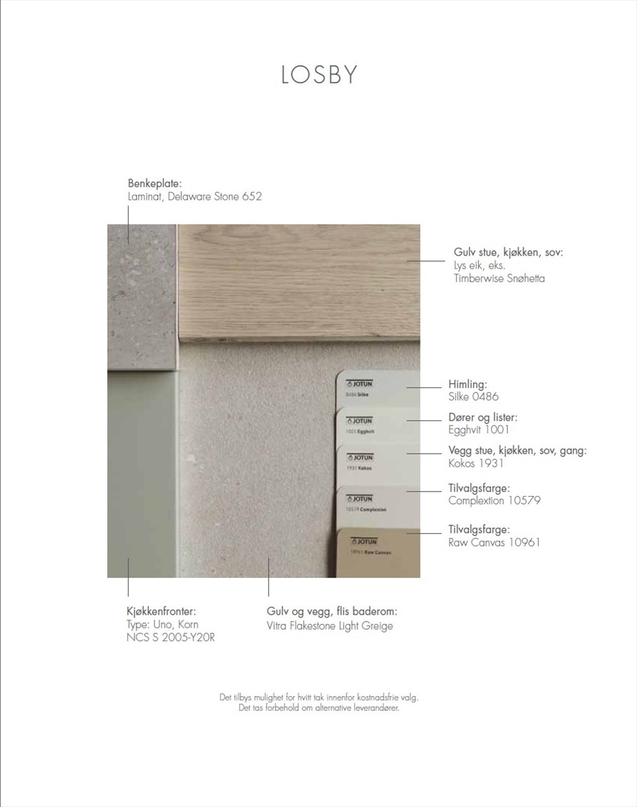 Denne leiligheten leveres med interiørkonseptet "Losby". Galleribilde