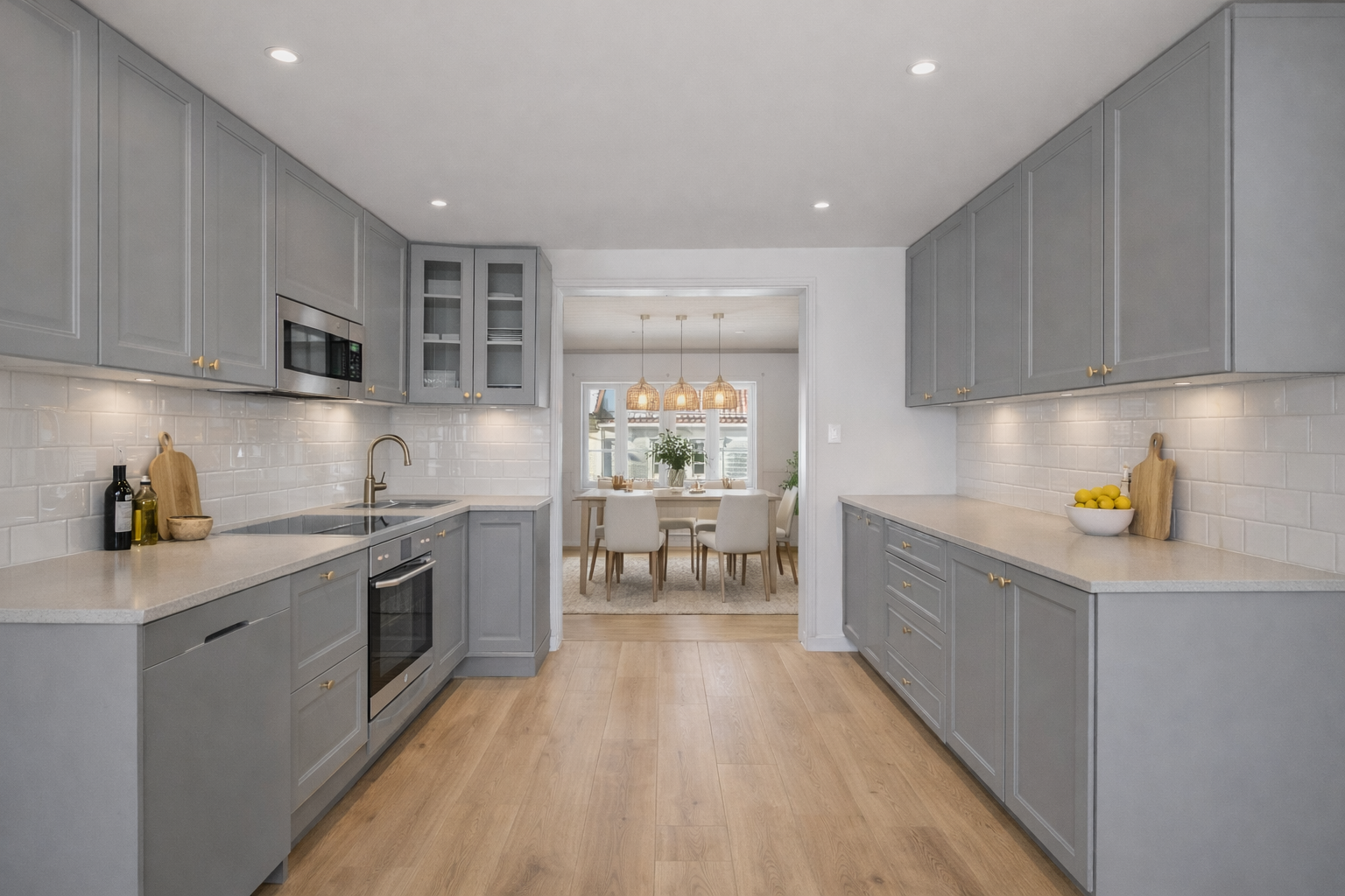 Digitalt inspirasjonsbilde kjøkken 2. etg. Ikke nøyaktig målsatt og avvik i rommets utforming kan forekomme. Galleribilde