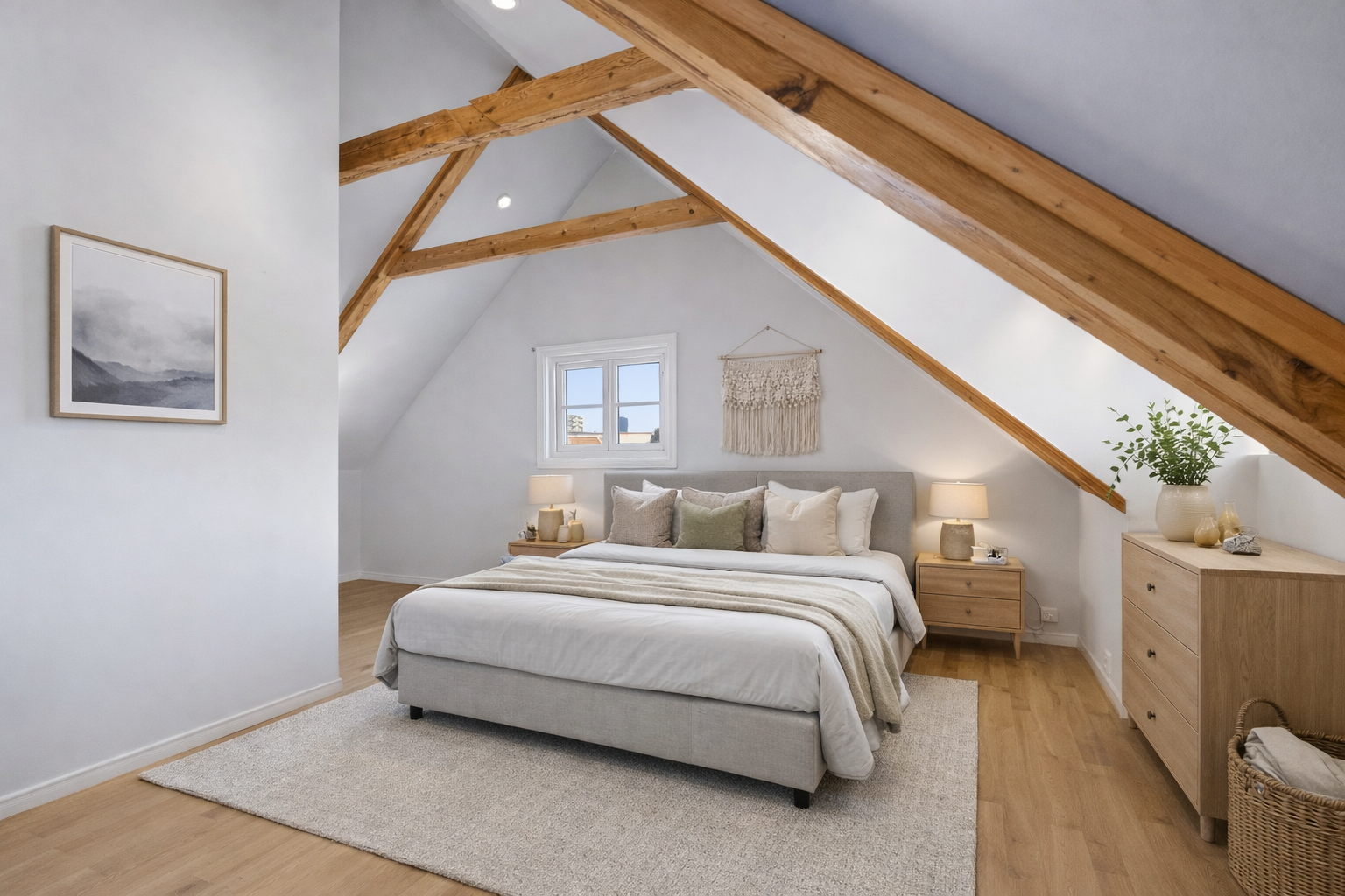 Digitalt inspirasjonsbilde soverom 3. etg
. Ikke nøyaktig målsatt og avvik i rommets utforming kan forekomme. Galleribilde