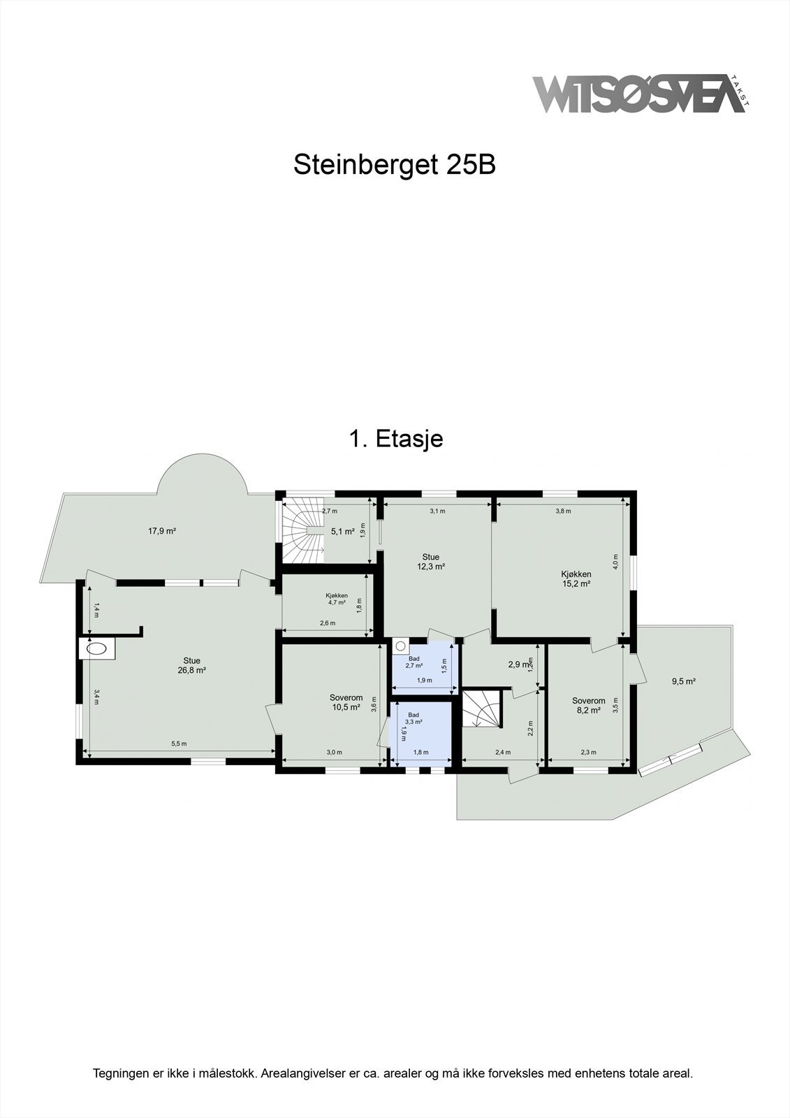 Plantegning 1 etg Galleribilde