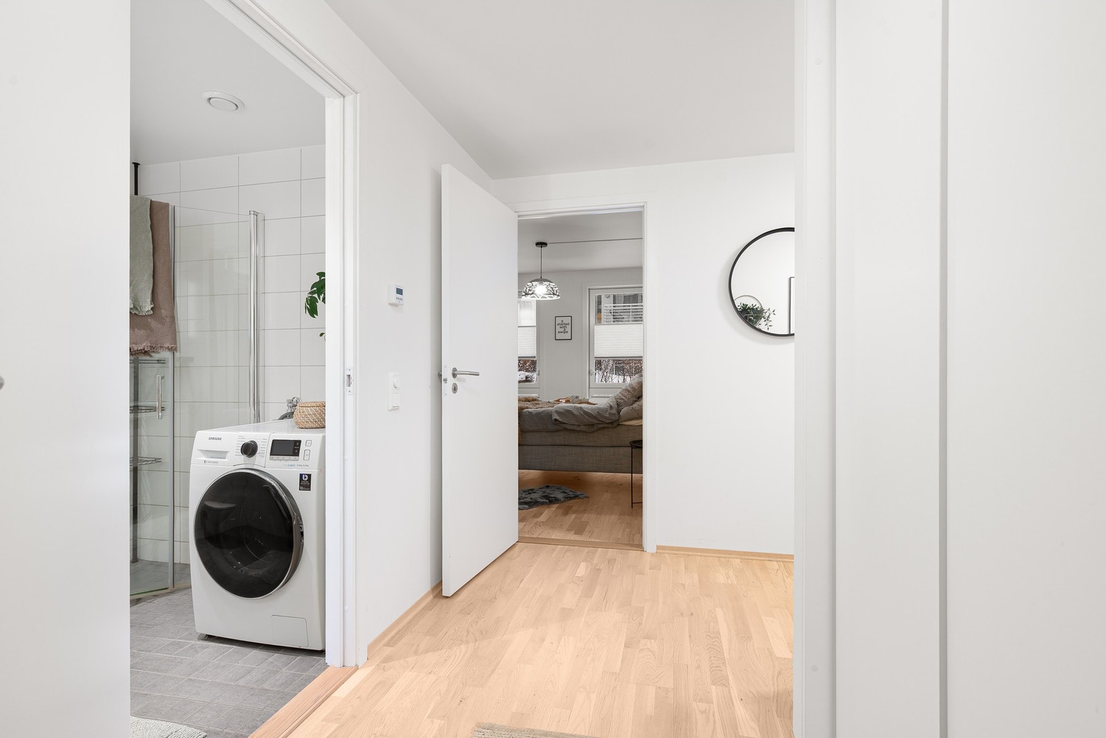 Badet har også kran og avløp for vaskemaskin. Galleribilde