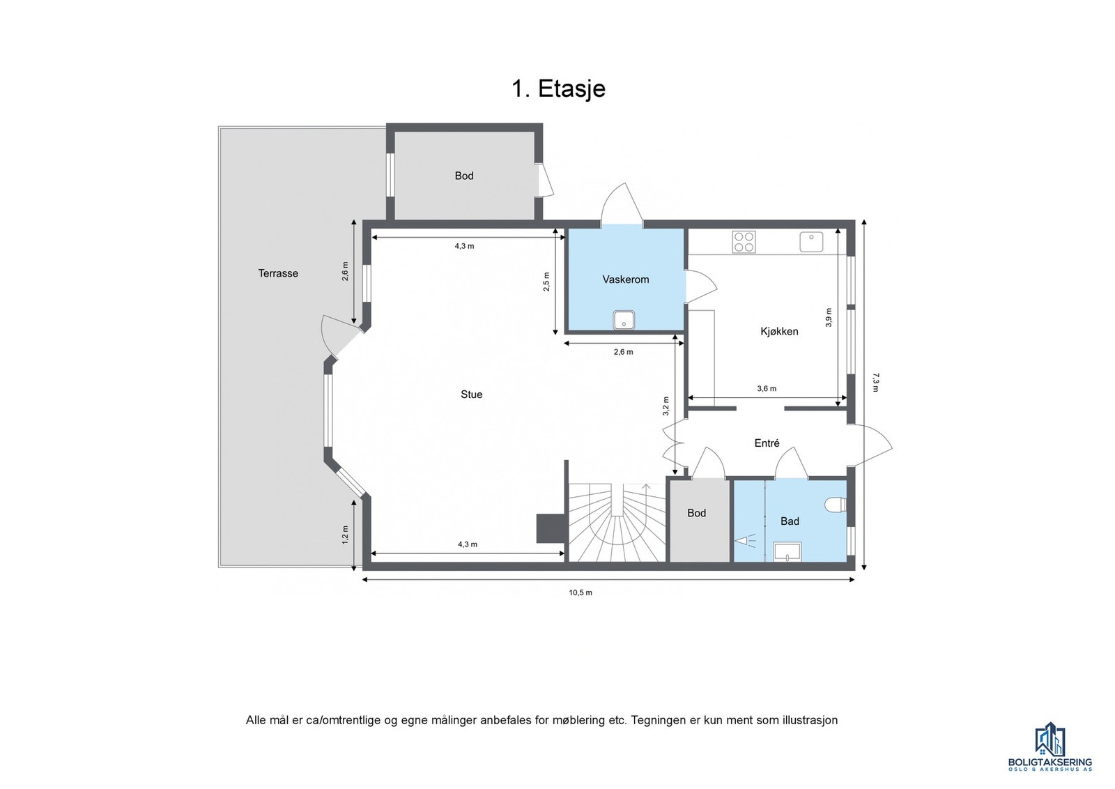 Plantegning 1. etasje Galleribilde