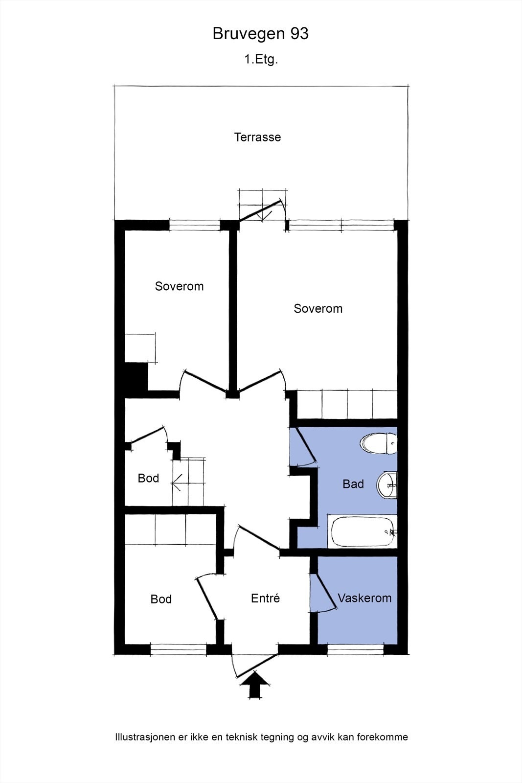 Plantegning 1. etg Galleribilde