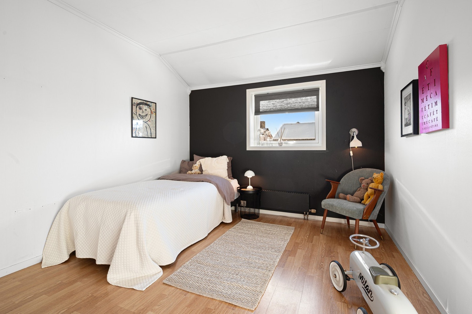 Det siste soverommet er på 10,3 kvm. Galleribilde