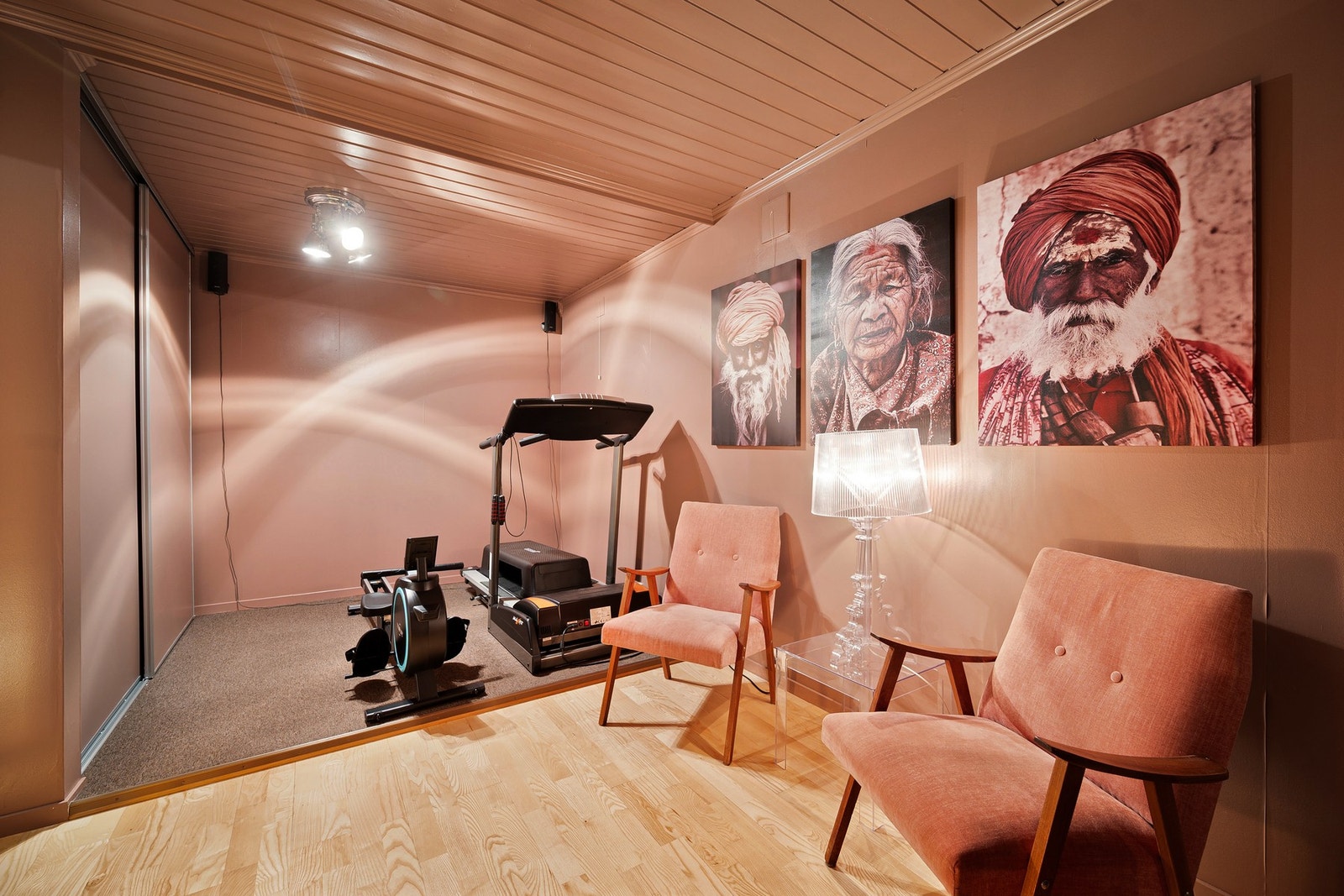 Kjellerstuen er på 25,2 kvm. Galleribilde