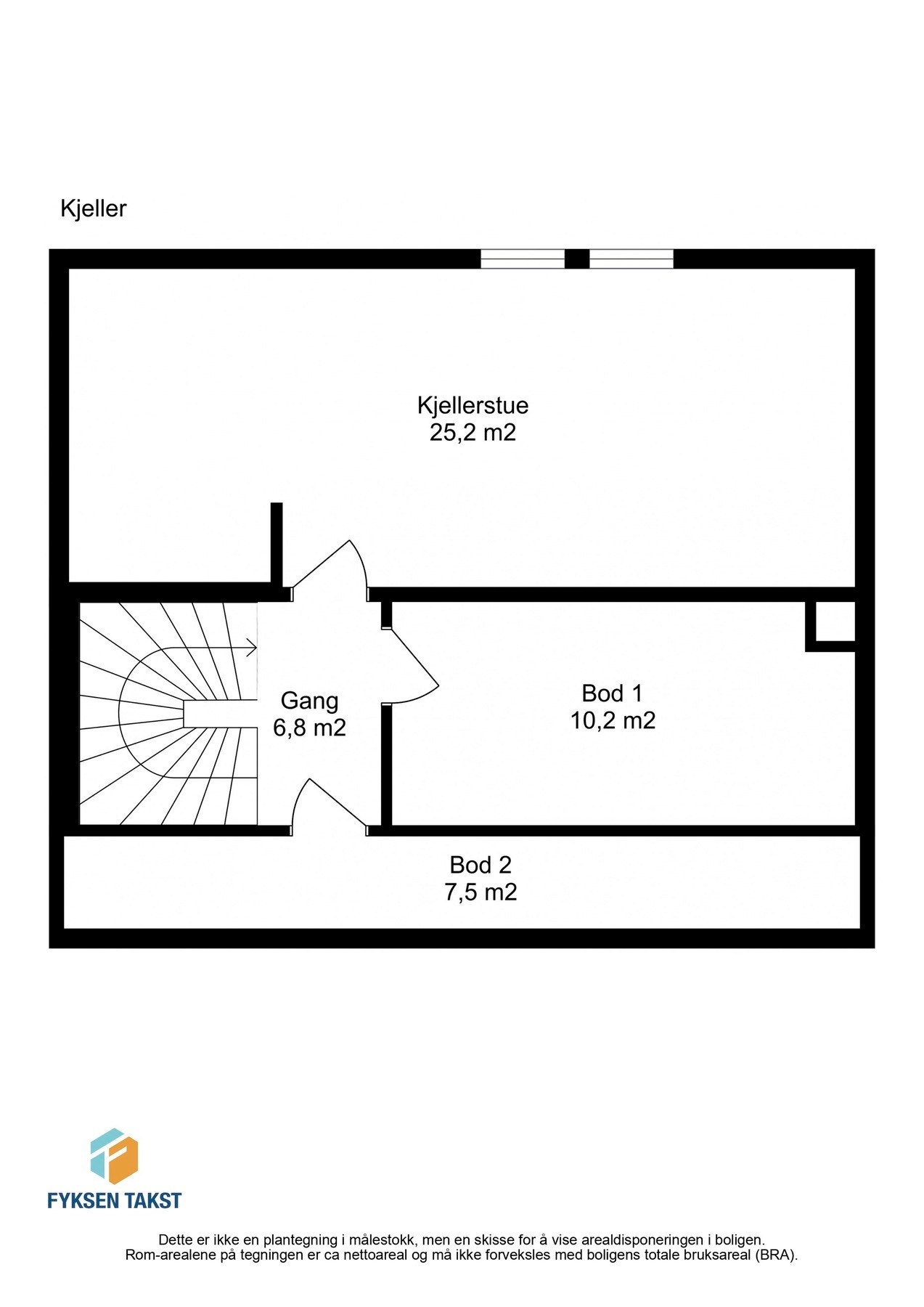 Planskisse kjeller. Galleribilde