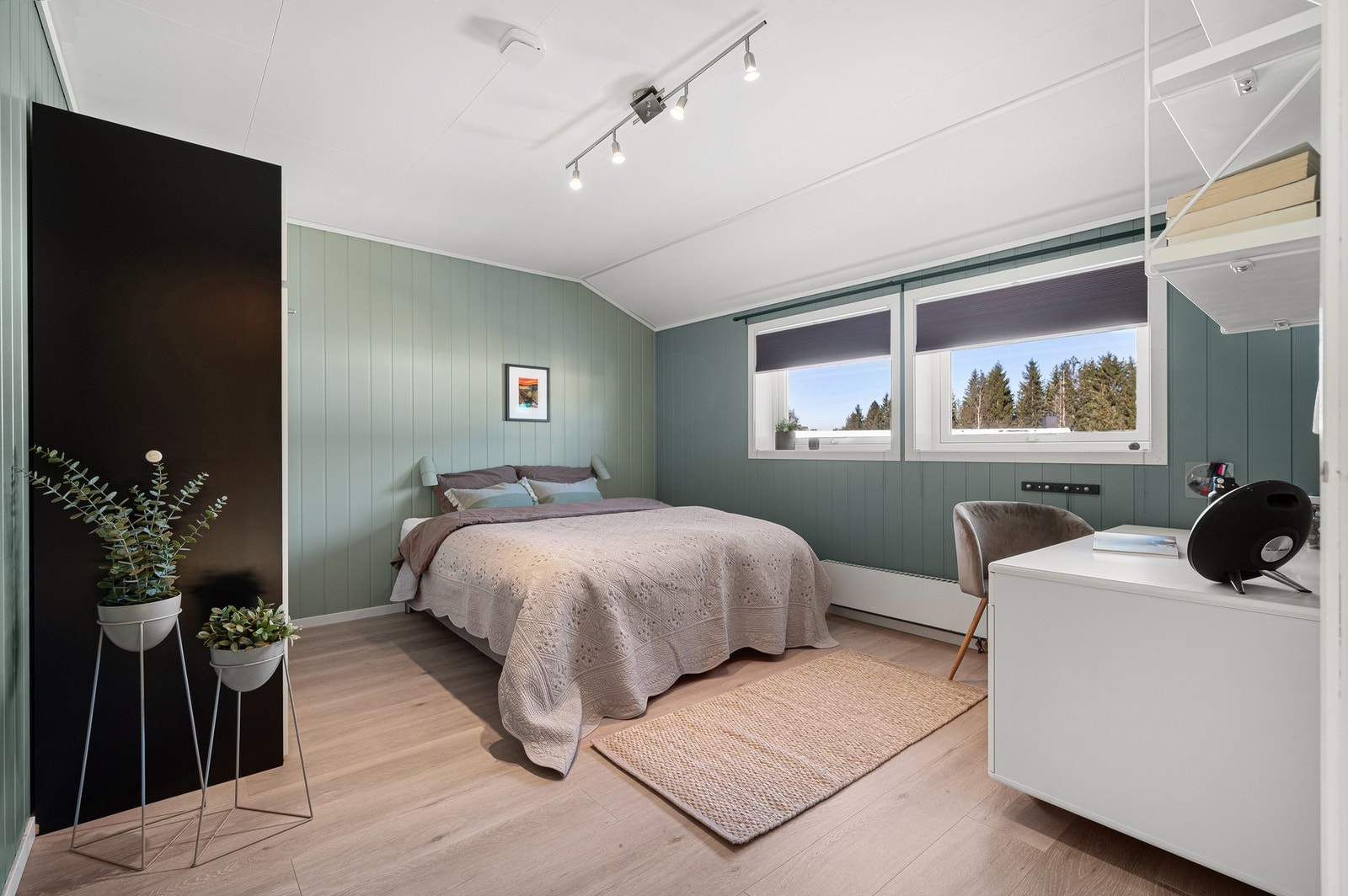 Dette soverommet er på 13,5 kvm. Galleribilde