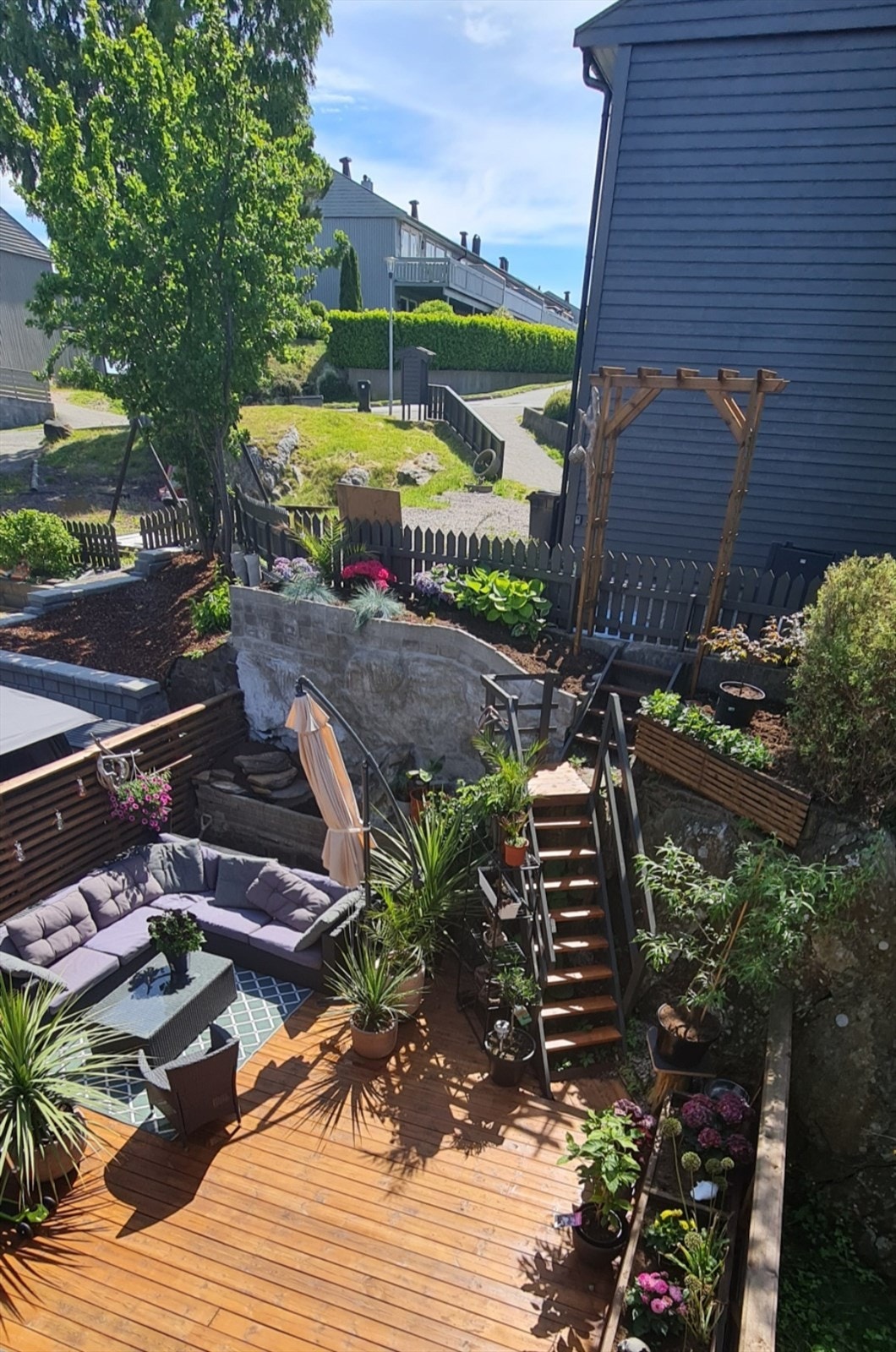 Bilde fra selger av uteområde sommerstid Galleribilde