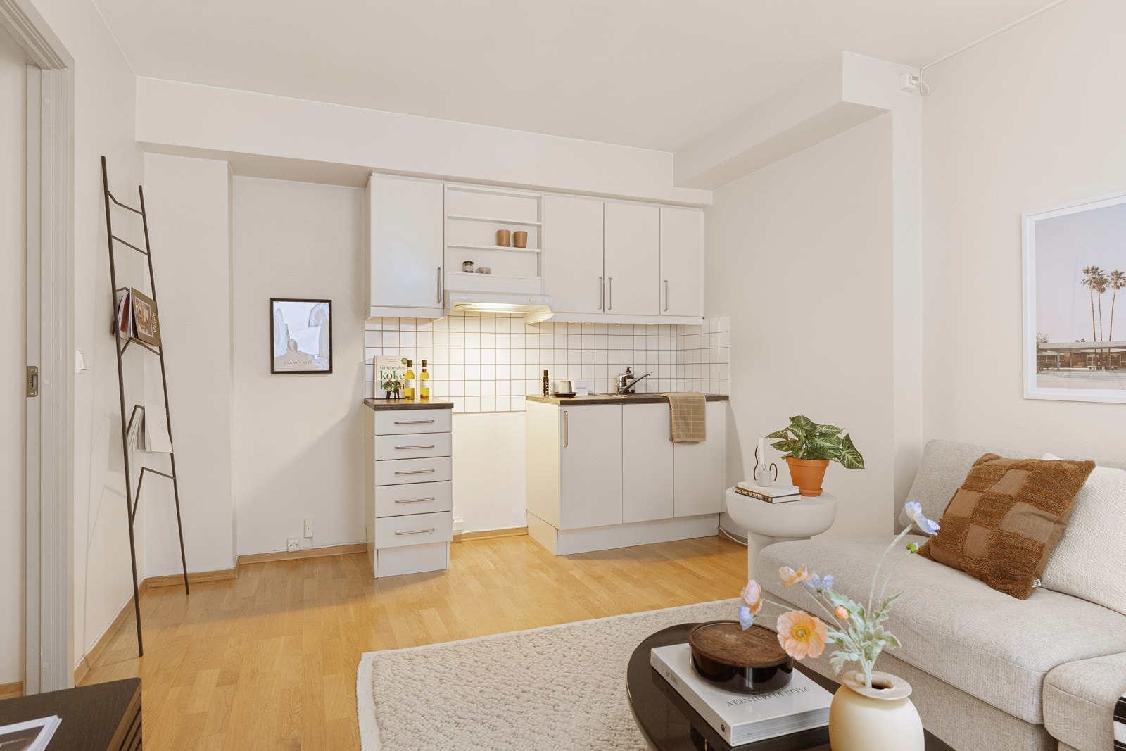 Mekanisk avtrekksvifte over stekesonen, samt opplegg for komfyr og kjøl/fryseskap Galleribilde