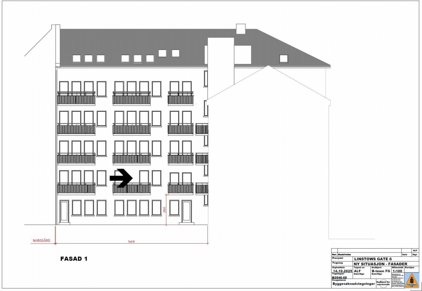 Balkongsøknad fasade Galleribilde