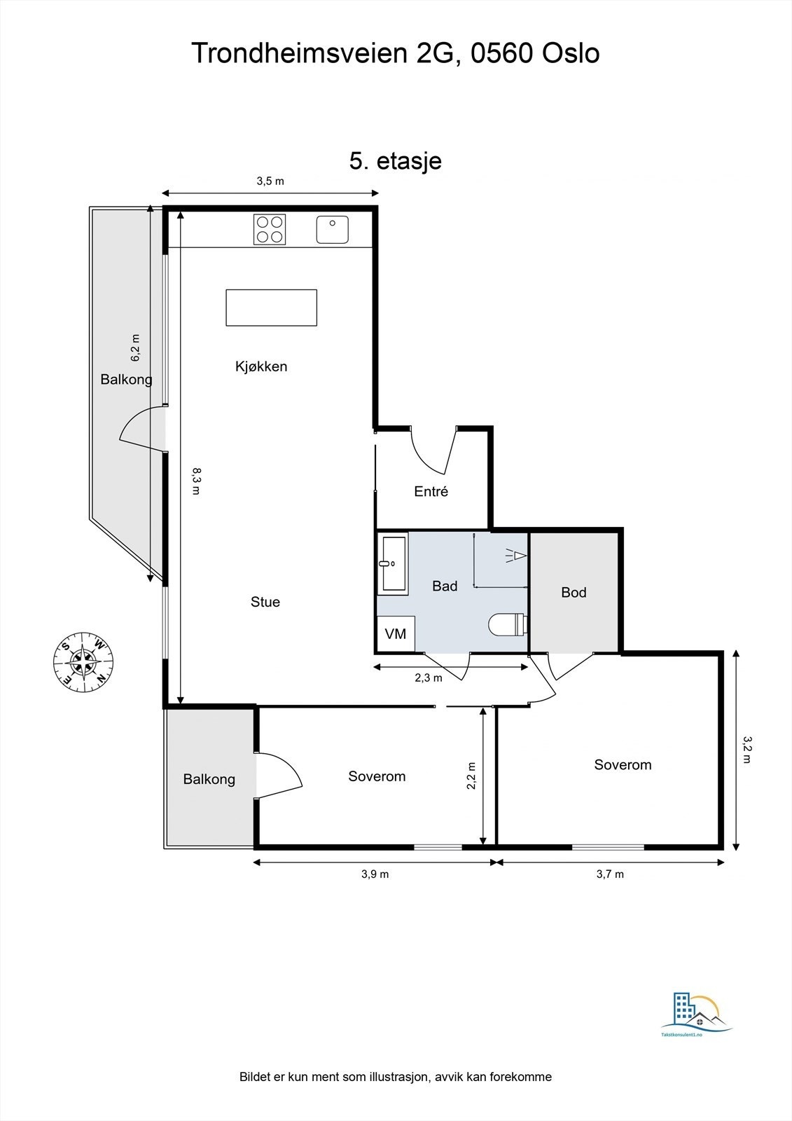 Plantegning (avvik kan forekomme) Galleribilde
