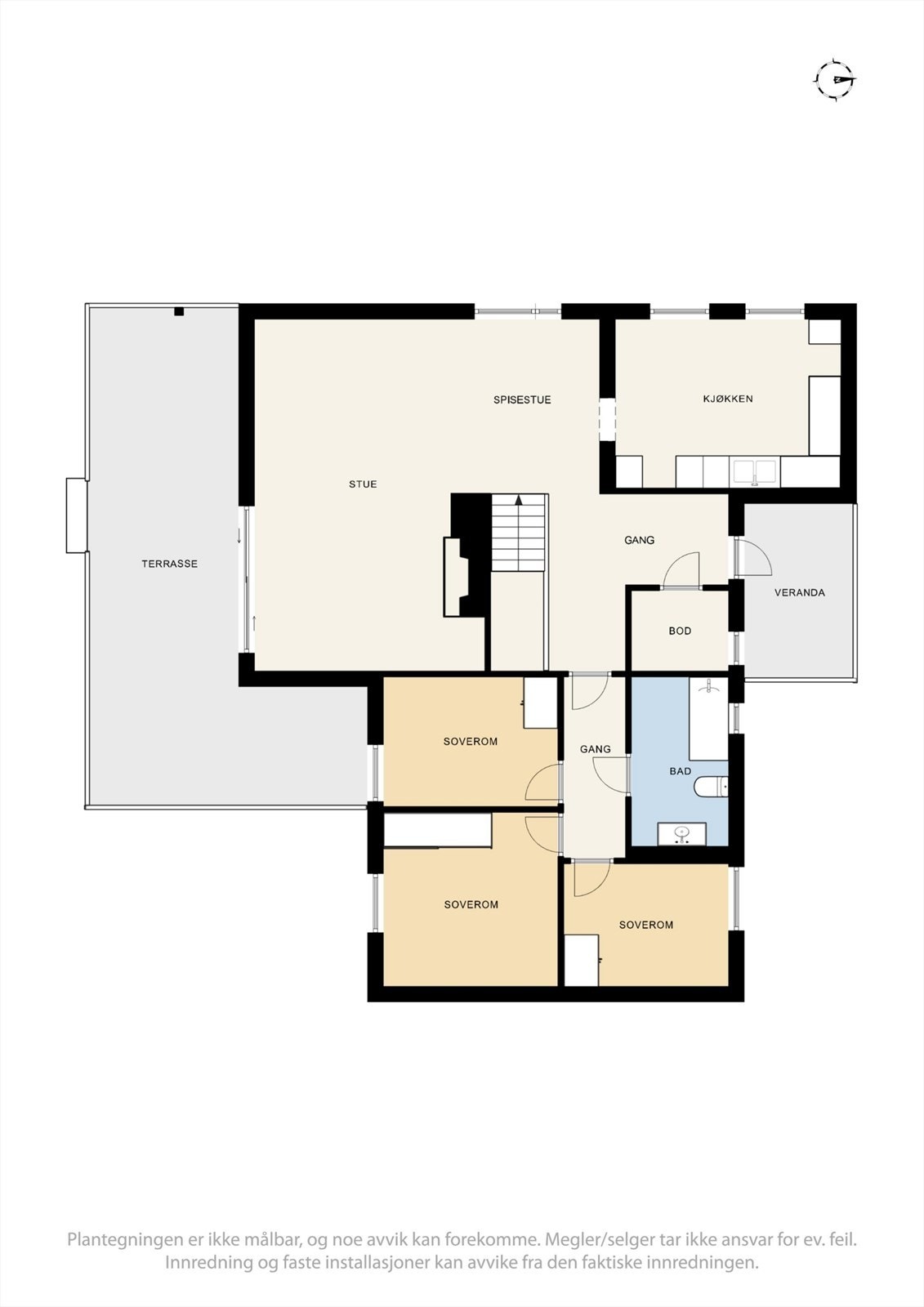 Planløsning 1. etg. Galleribilde