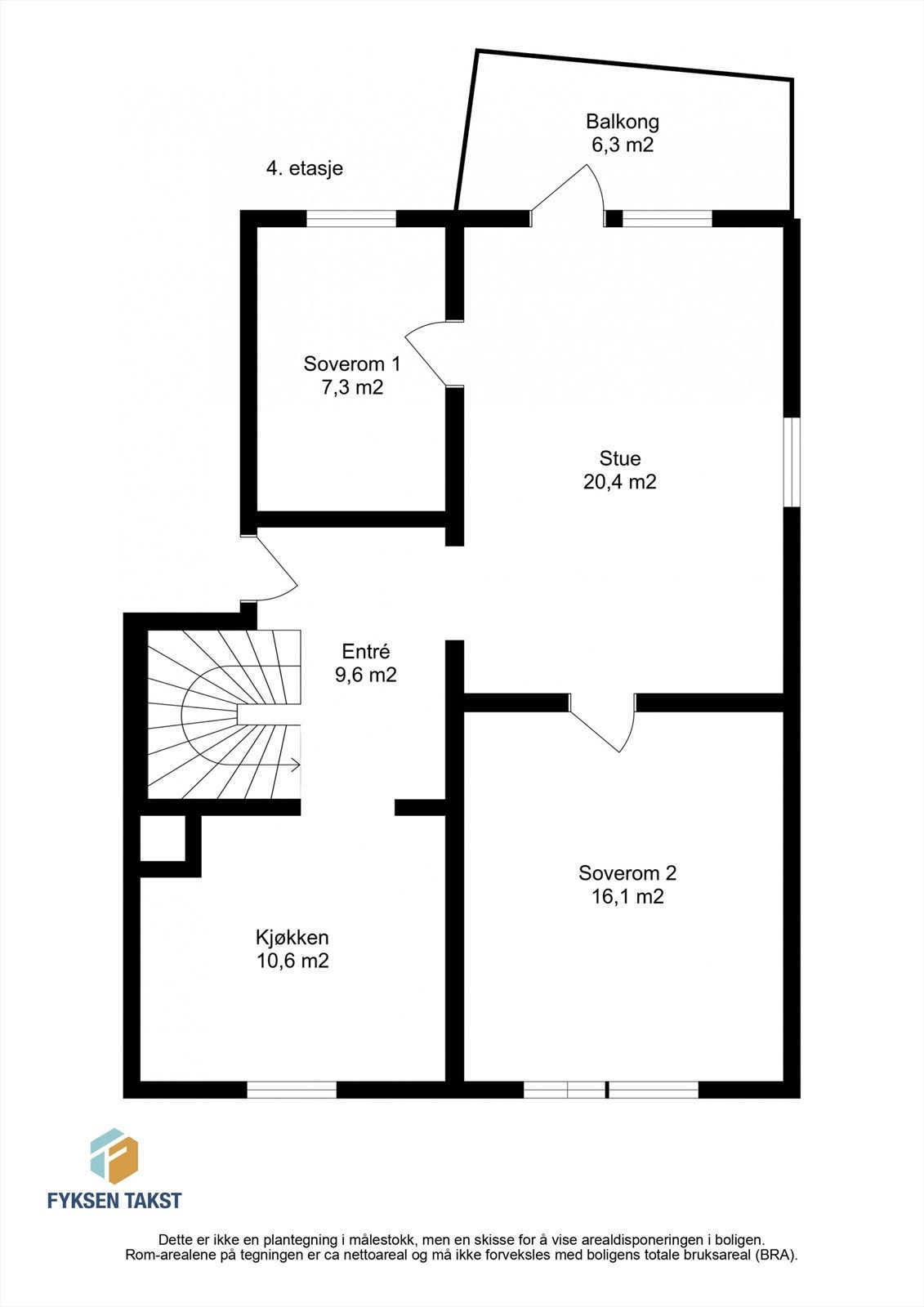 Plantegning 4. etasje. Galleribilde