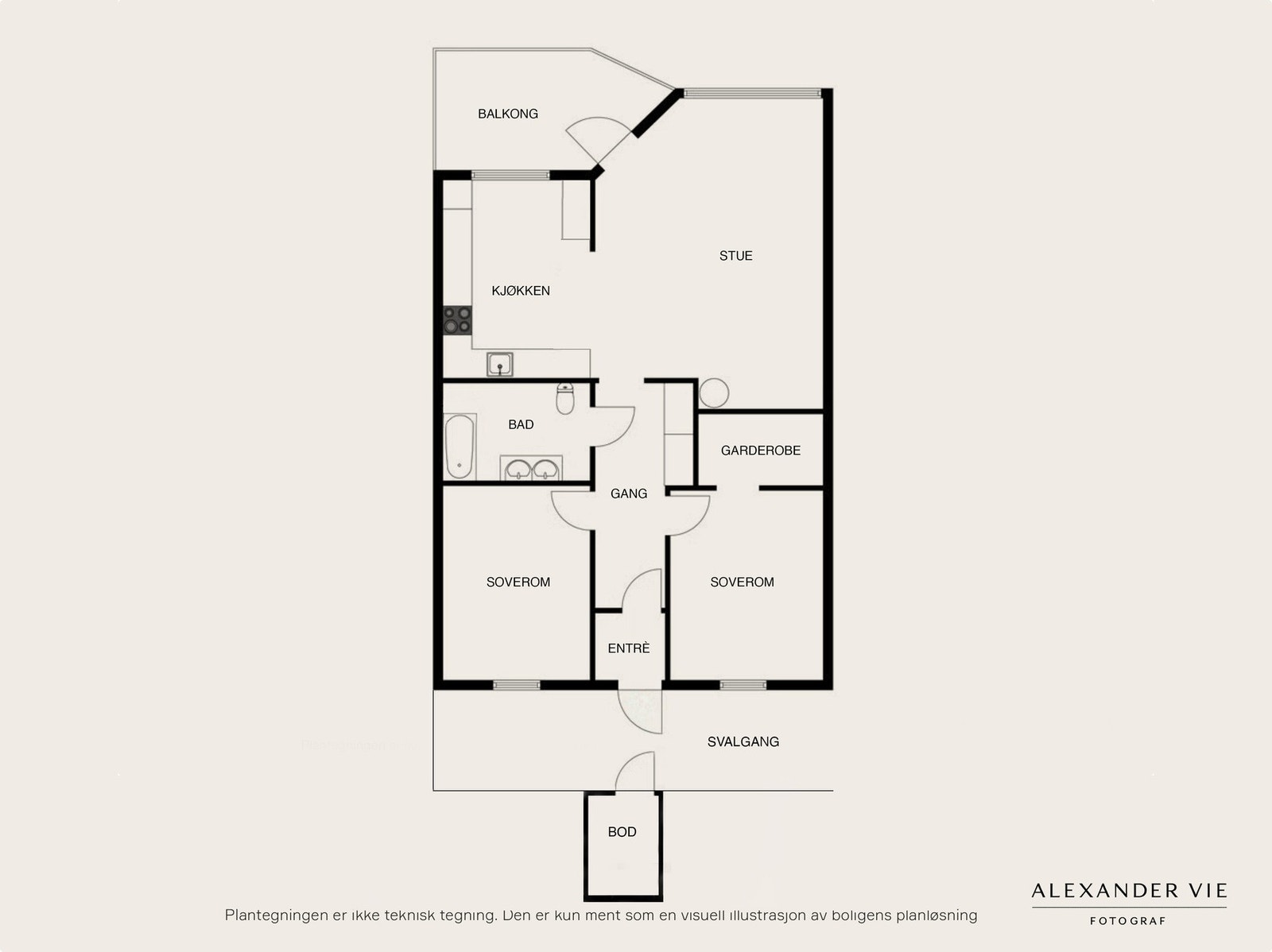 Planskisse 2. etasje. Galleribilde