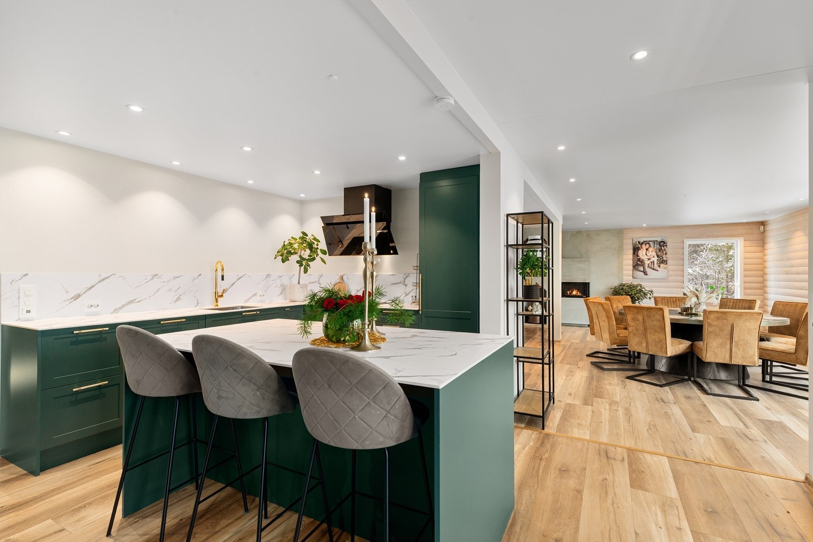 Åpen løsning til kjøkken Galleribilde