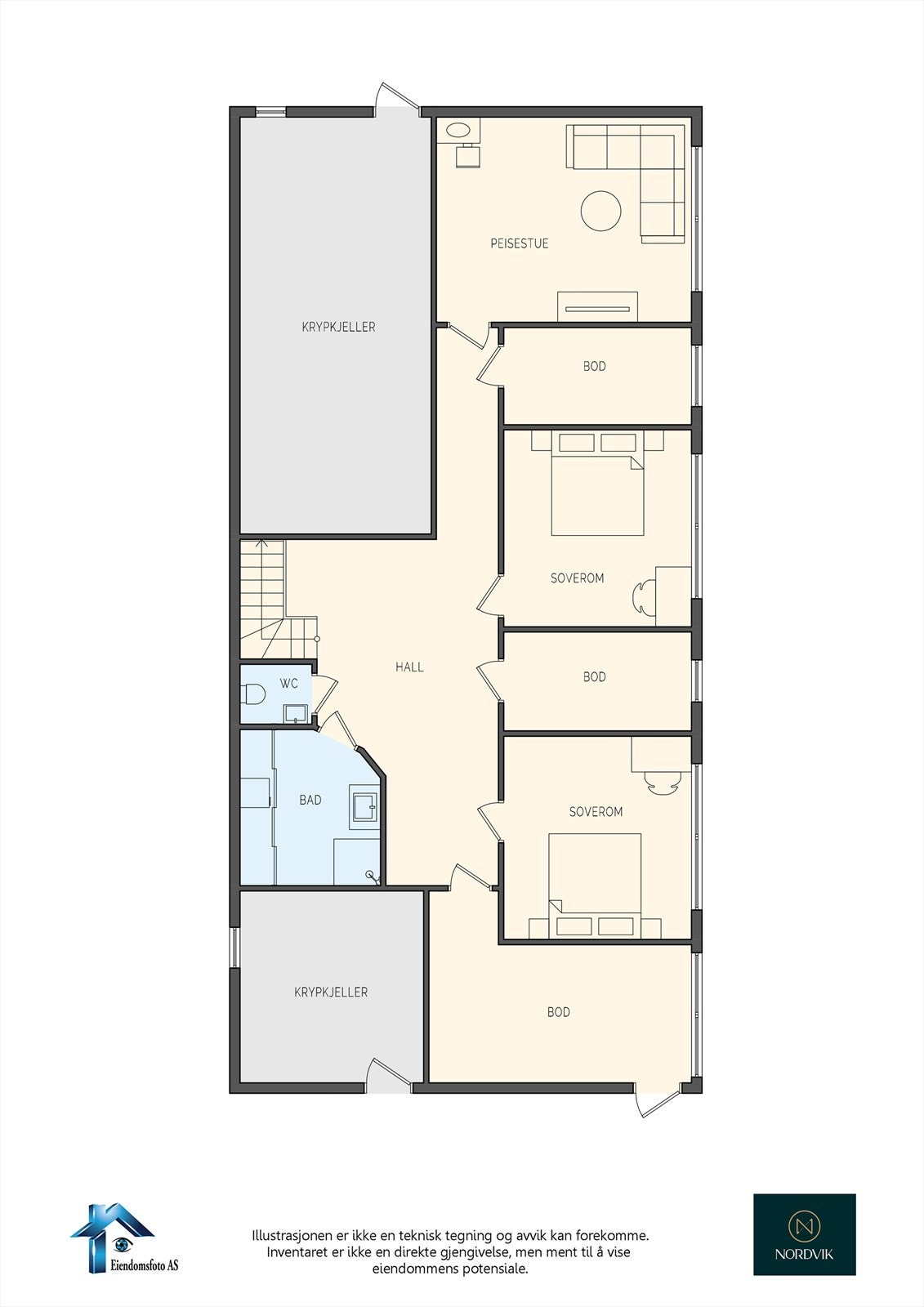 Planskisse U. Etasje Galleribilde