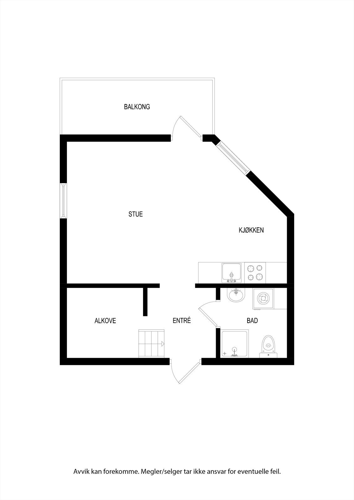 3 etasje: Gang/stue/kjøkken, bad/vaskerom Galleribilde