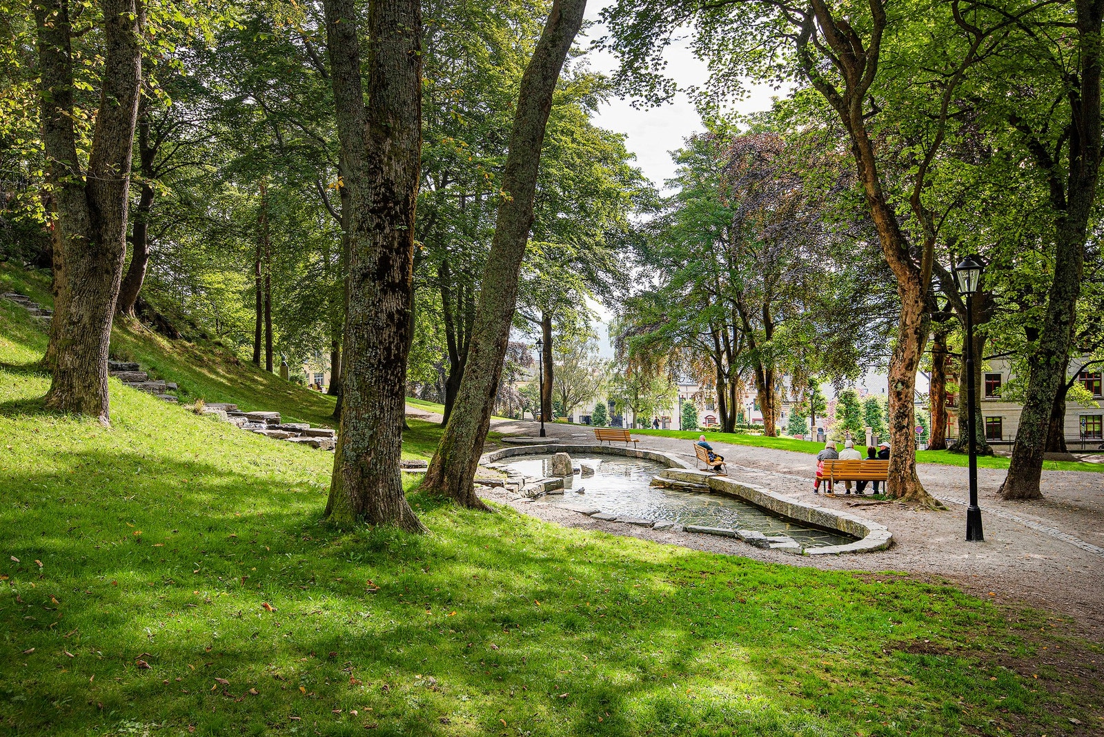 Flott turterreng og parkområde mot Aksla, Byparken og Borgenes vei. Galleribilde