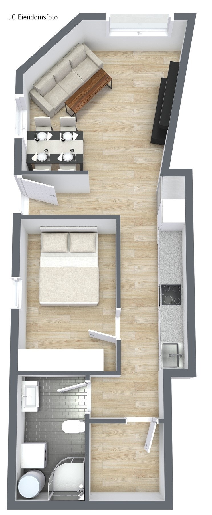 3d plantegning. Galleribilde