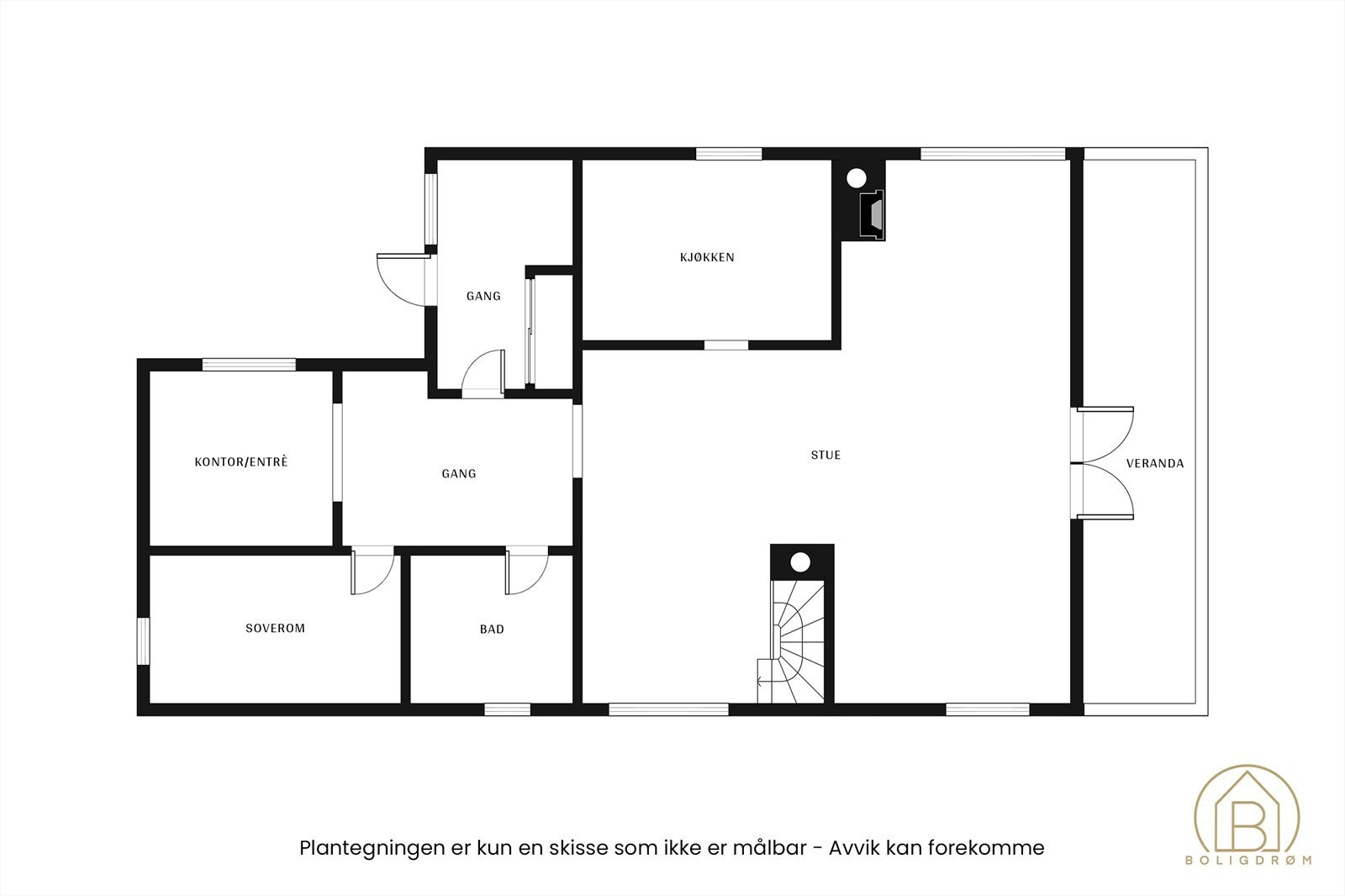 Plantegning 1. etasje. Galleribilde