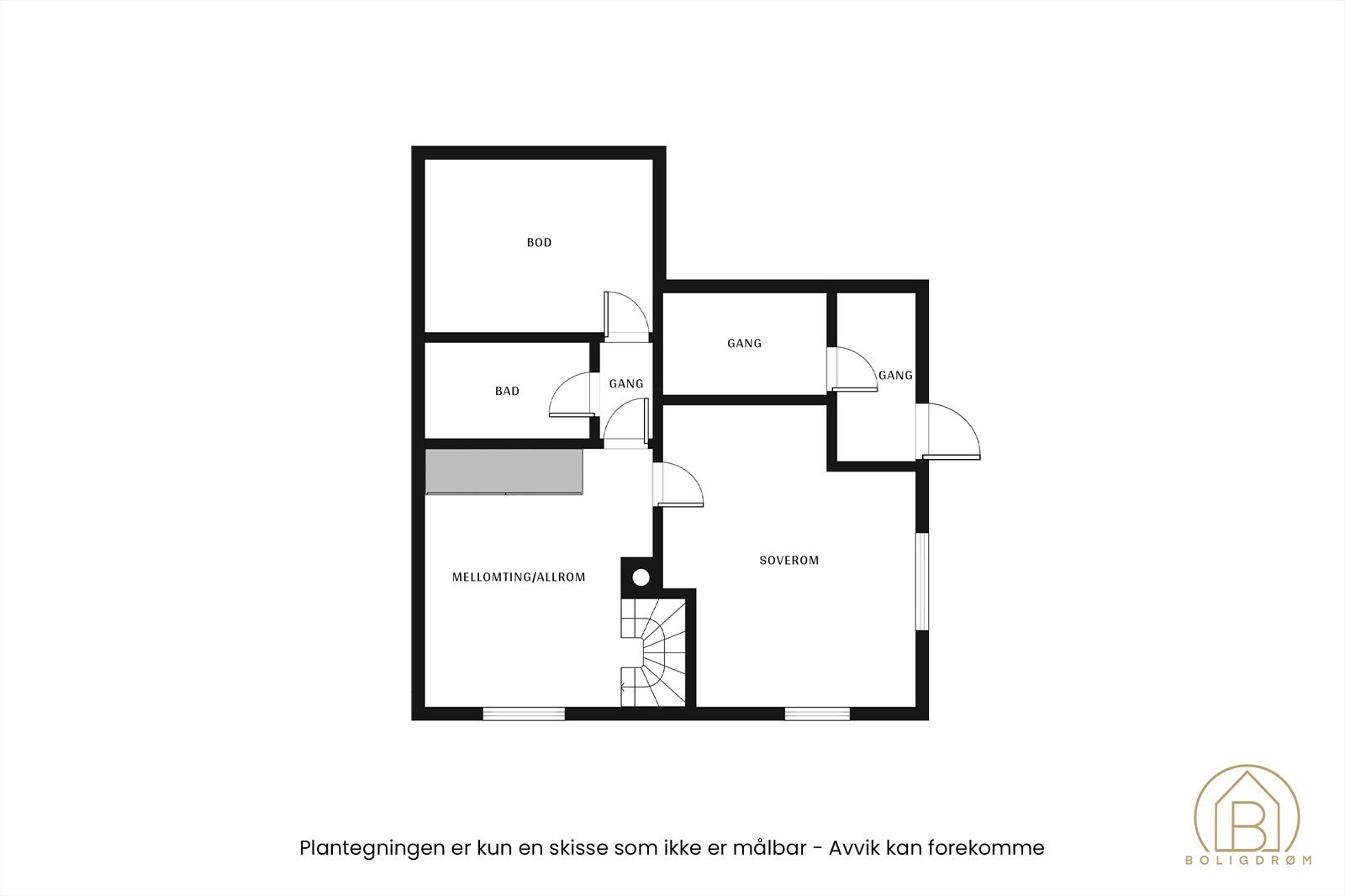 Plantegning underetasje. Galleribilde