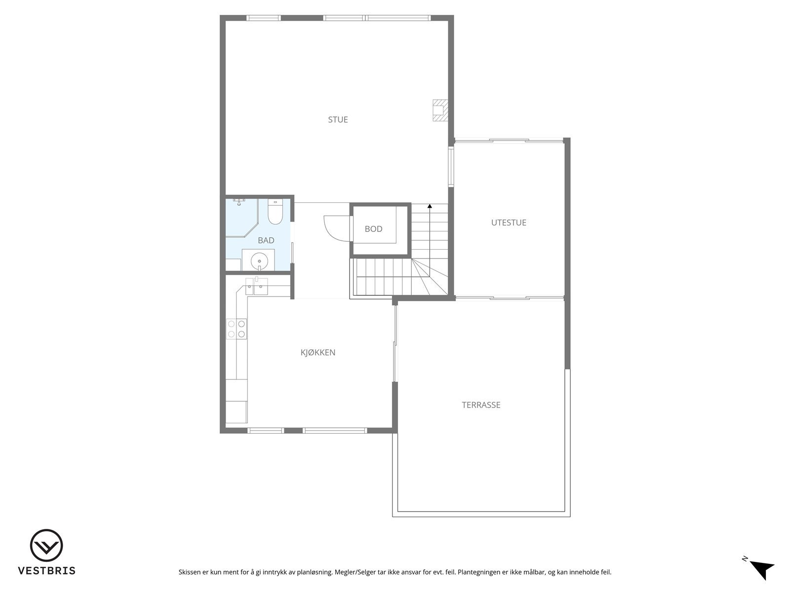 Plantegning av andre etasje. Galleribilde