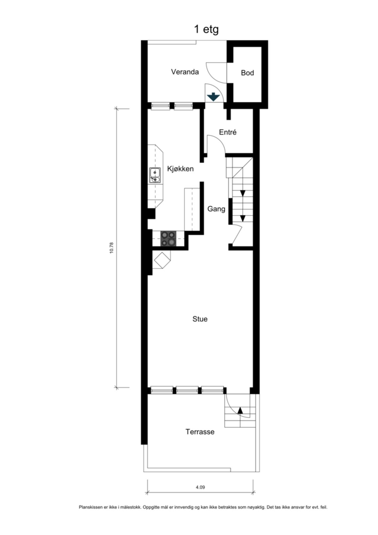 Plantegning Nordbyringen 11E. Galleribilde