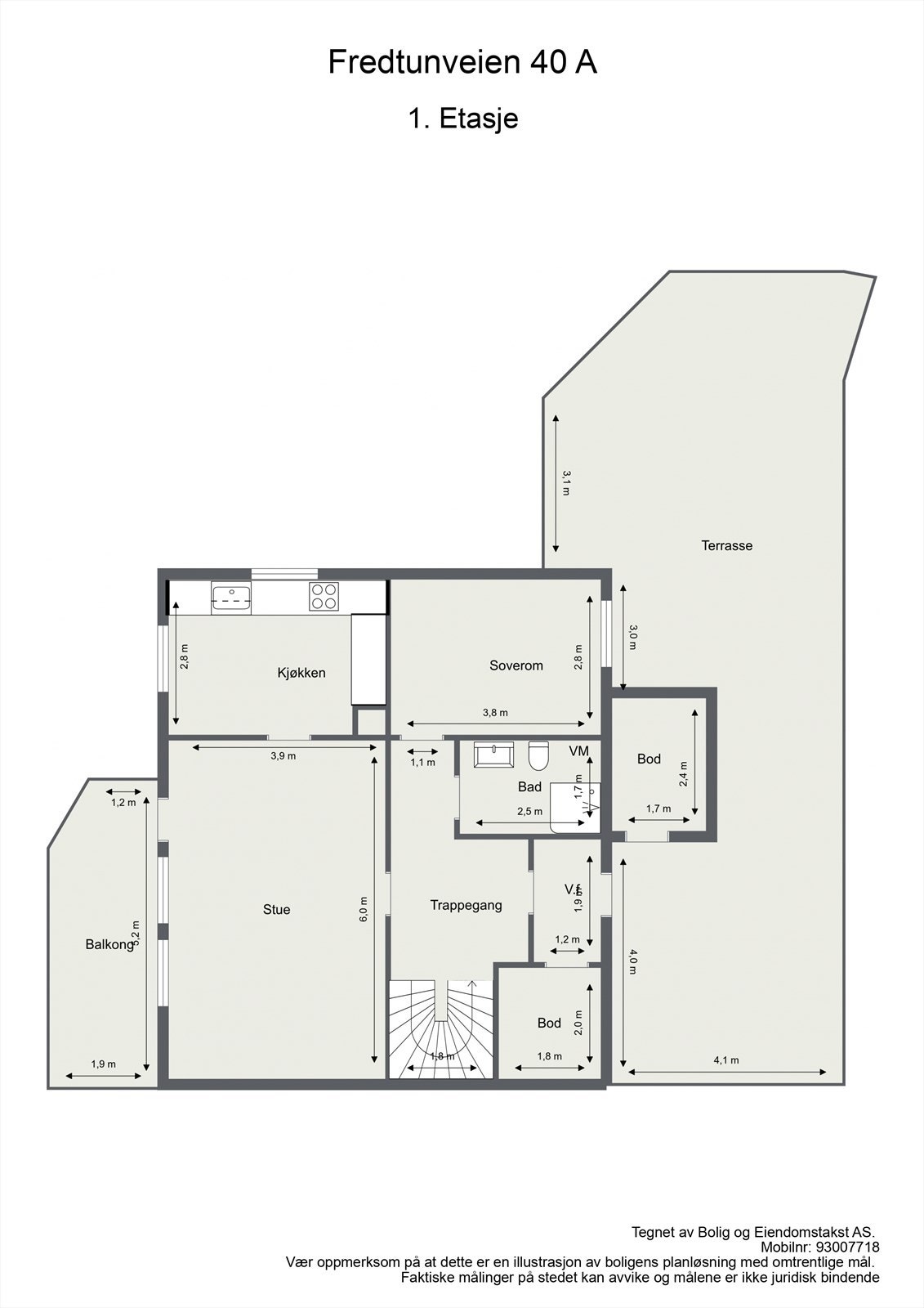 Plantegning 1. Etasje Galleribilde