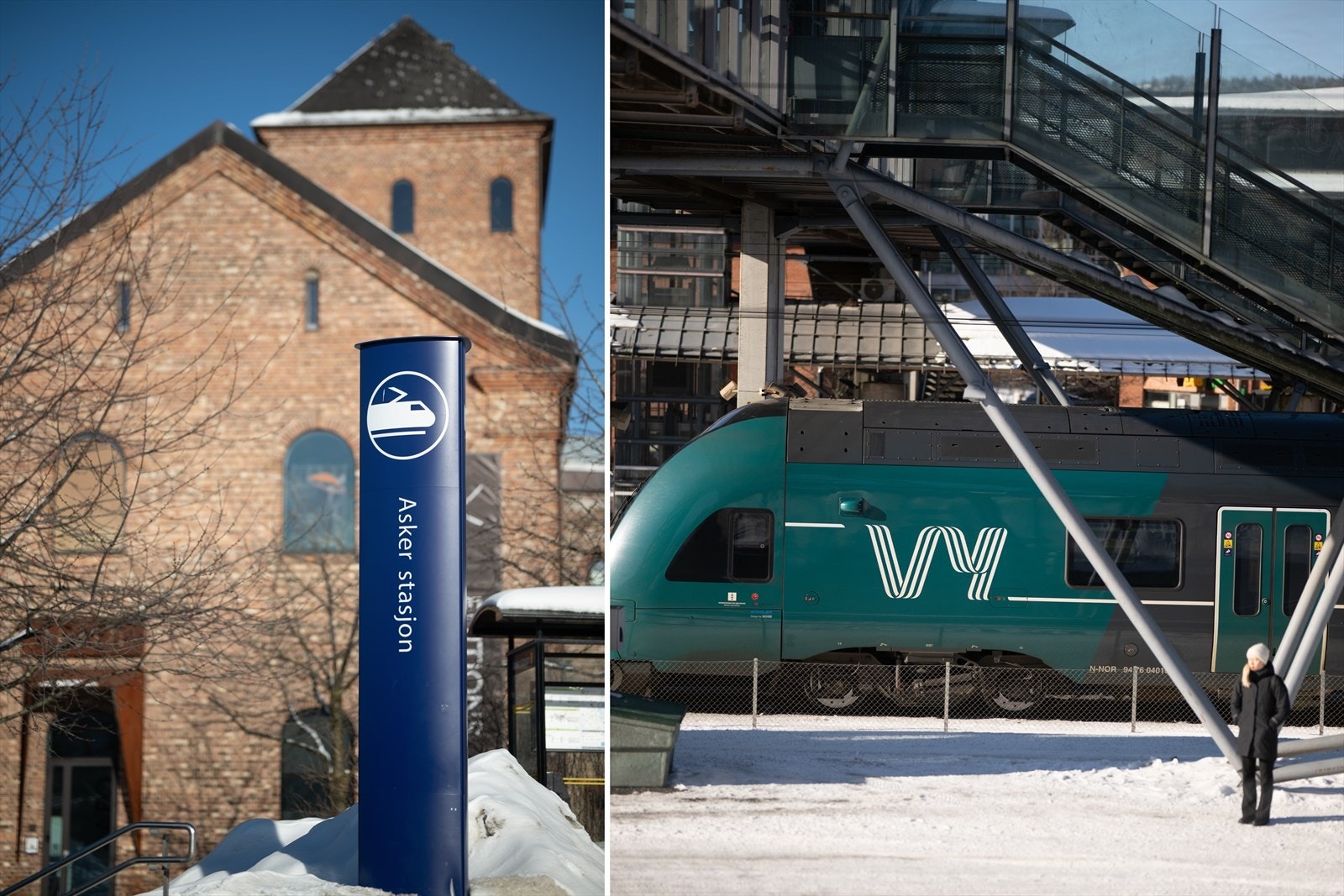 Boligen ligger kun ca. 6 minutters gange fra Asker stasjon med tog- og bussforbindelser Galleribilde