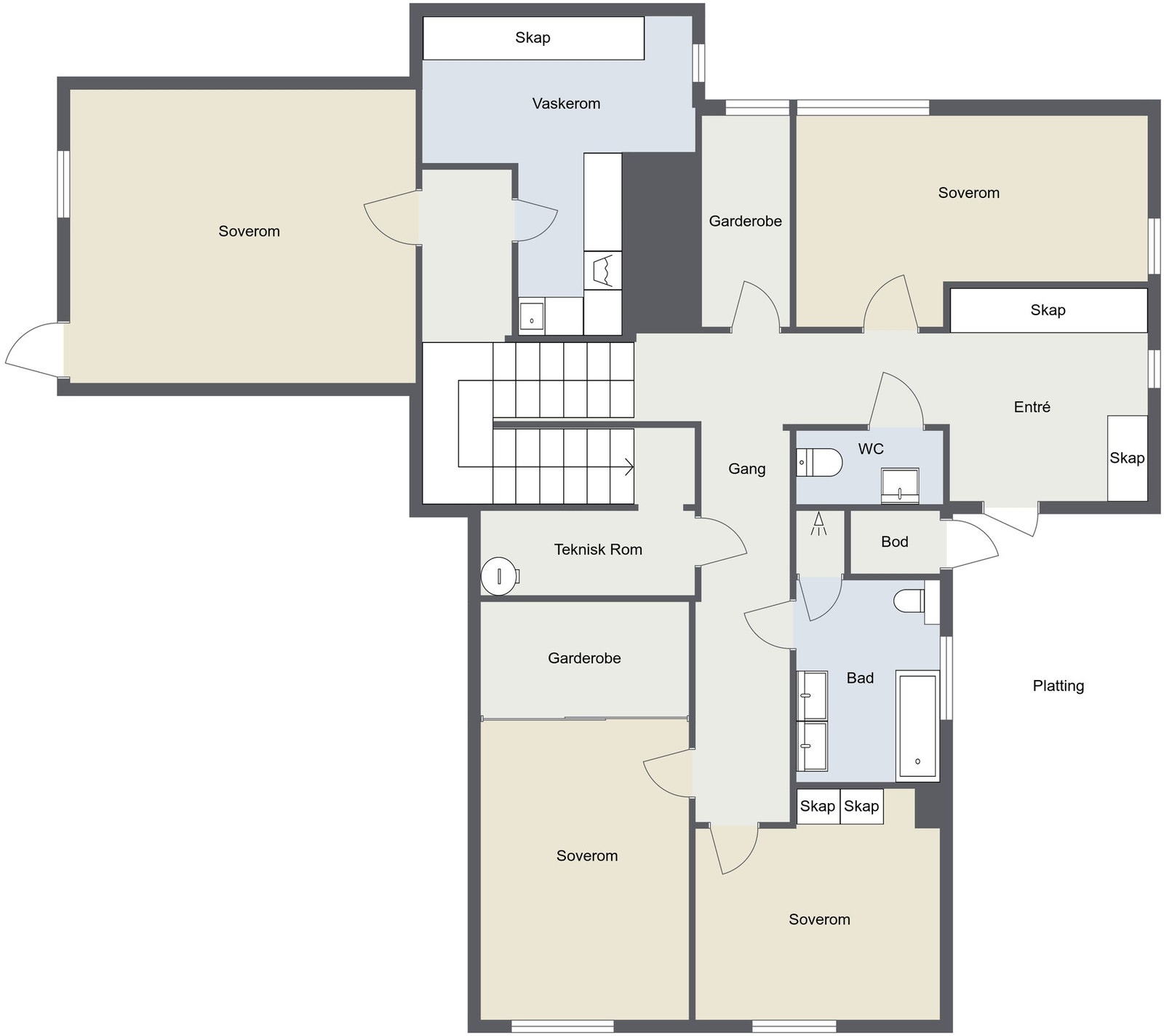 Plantegning - 1.Etasje Galleribilde