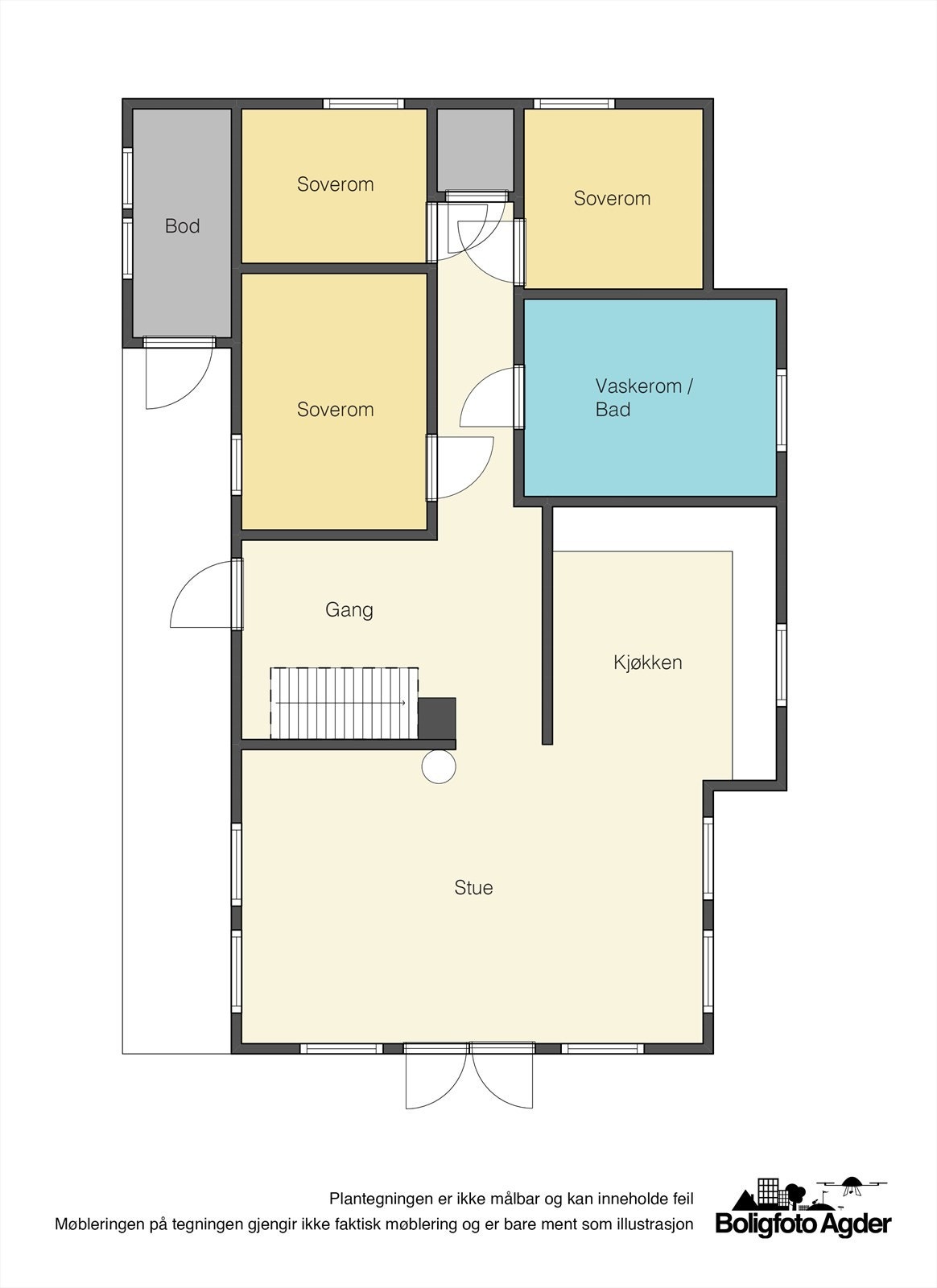 Plantegning 1.etg Galleribilde