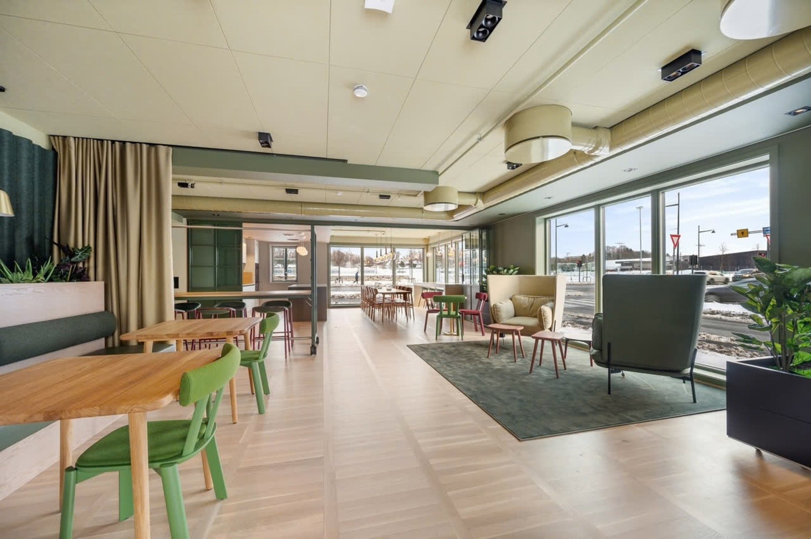 Borettslaget har et fint selskapslokale som kan benyttes av beboerne. Galleribilde