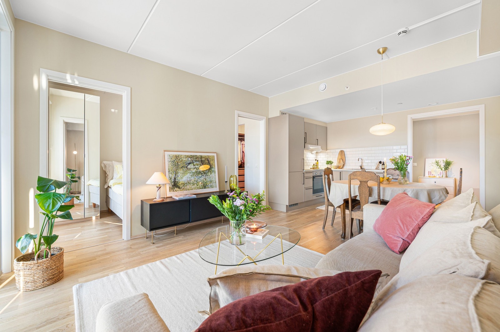 Delikat 2-roms leilighet med et bruksareal på 56 kvadratmeter. Galleribilde