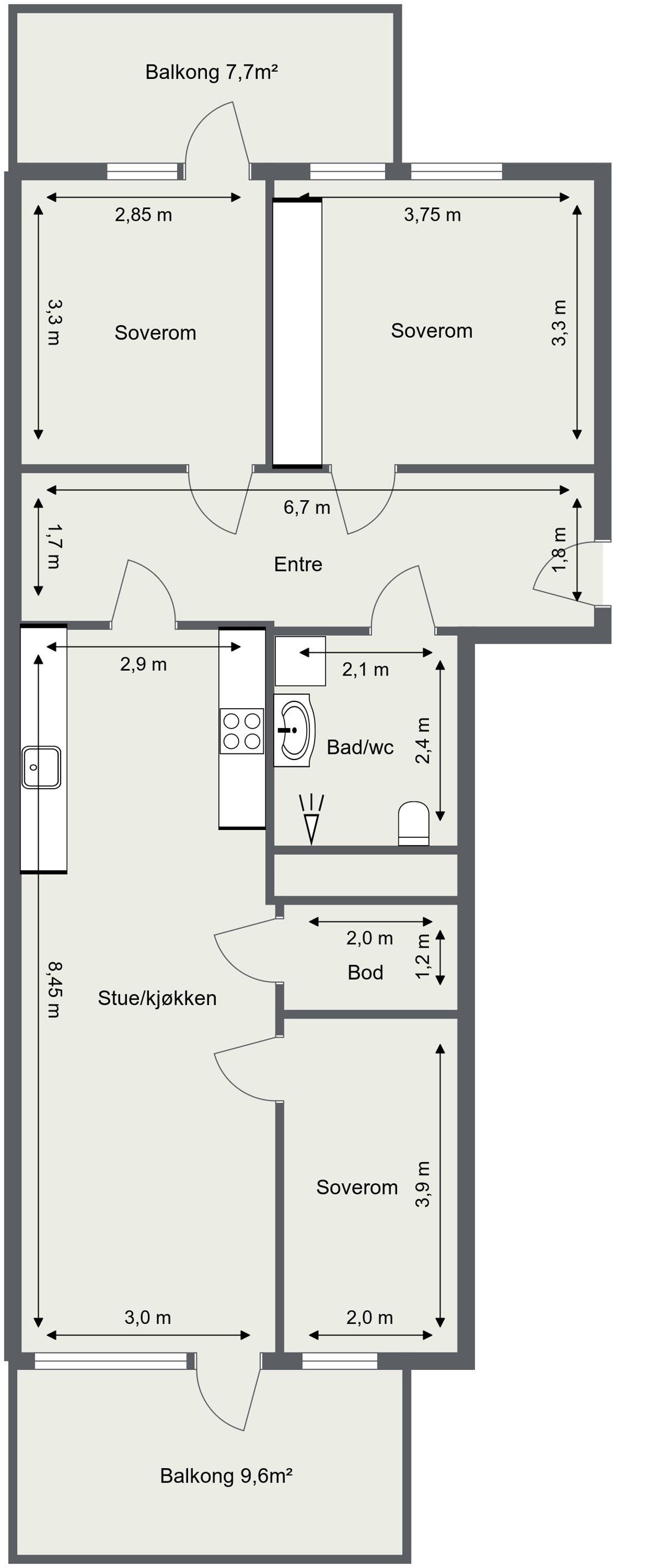 Plantegning Galleribilde