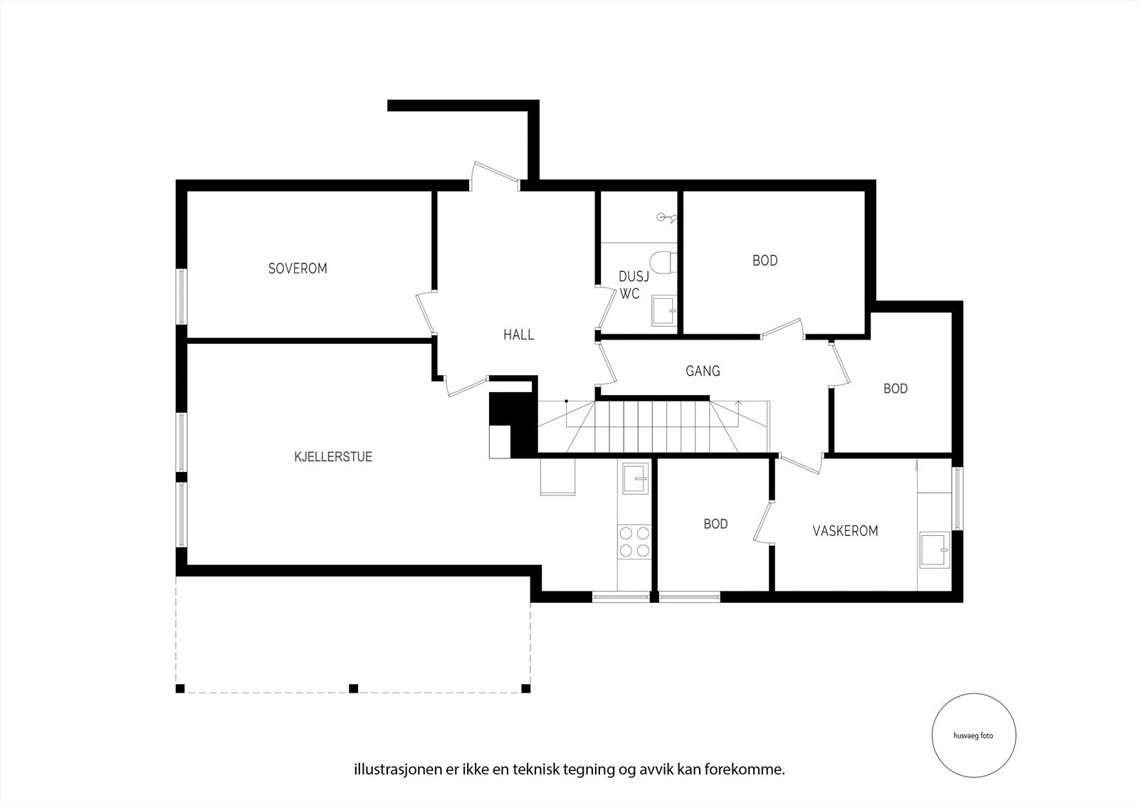 Plantegning U.etasje. Galleribilde