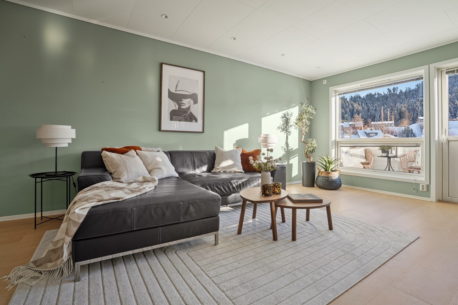 Stuen har et areal som måler 24,5 m². Galleribilde