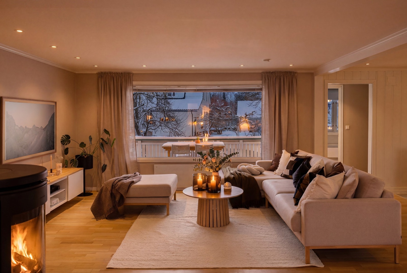 Kveldsstemning stue. Galleribilde