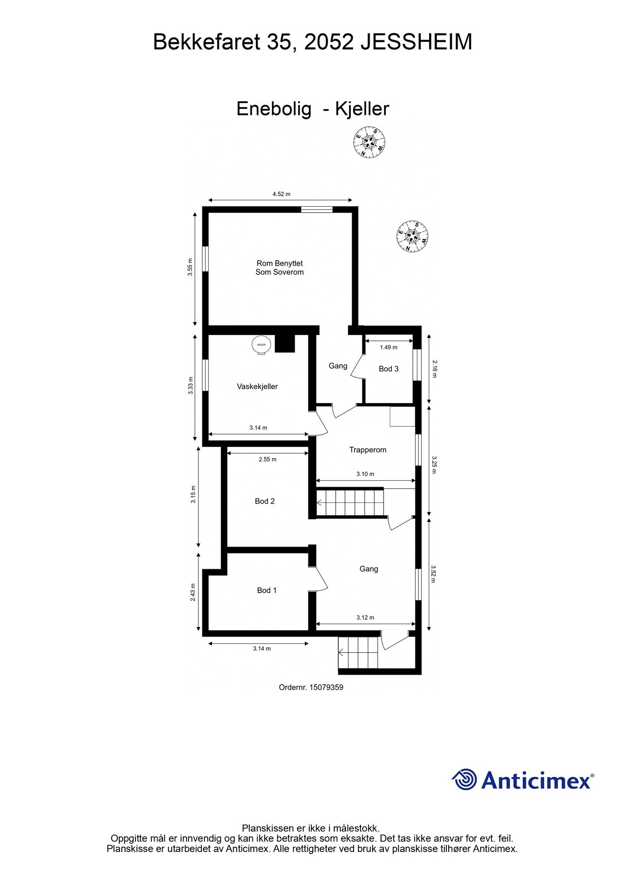 Plantegning Kjeller Galleribilde