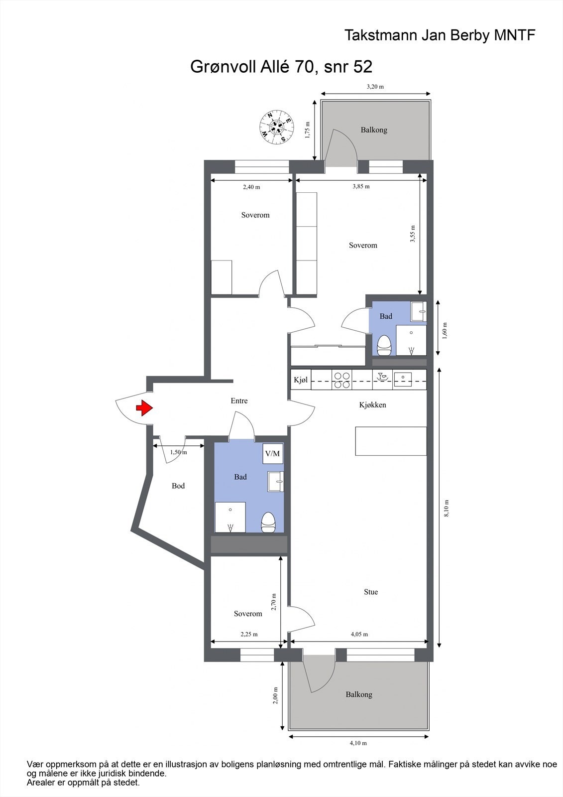Plantegning. I tillegg medfølger en romslig bod i kjelleren. Galleribilde