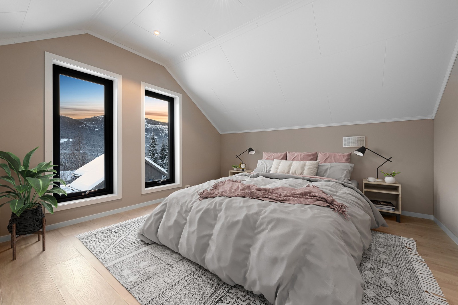 Andre etasje består av tre rom som kan brukes som soverom, ekstra stue etc. Bilder er ikke av selve boligen, kun ment som illustrasjon. Galleribilde