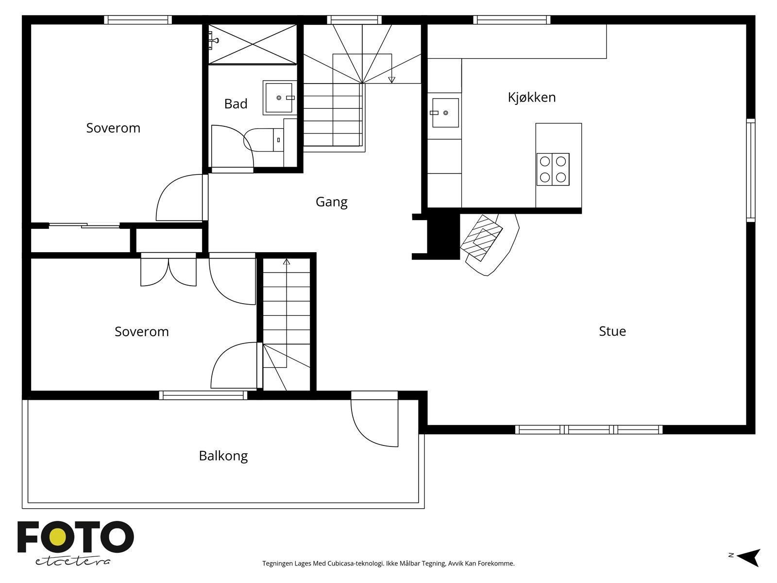 1. etasje. Veiledende plantegning - Ikke målbar Galleribilde