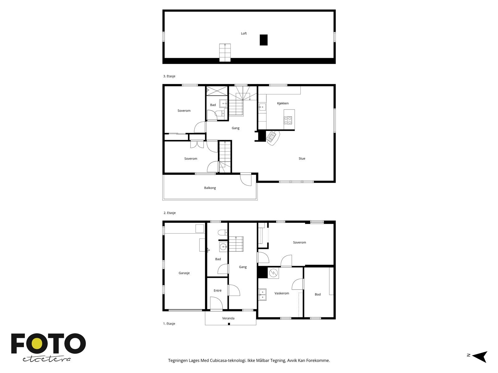 Alle etasjer. Veiledende plantegning - Ikke målbar Galleribilde