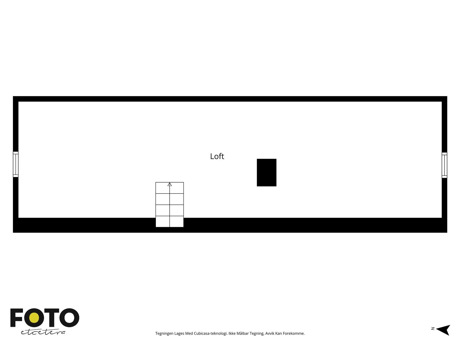 Loft. Veiledende plantegning - Ikke målbar Galleribilde