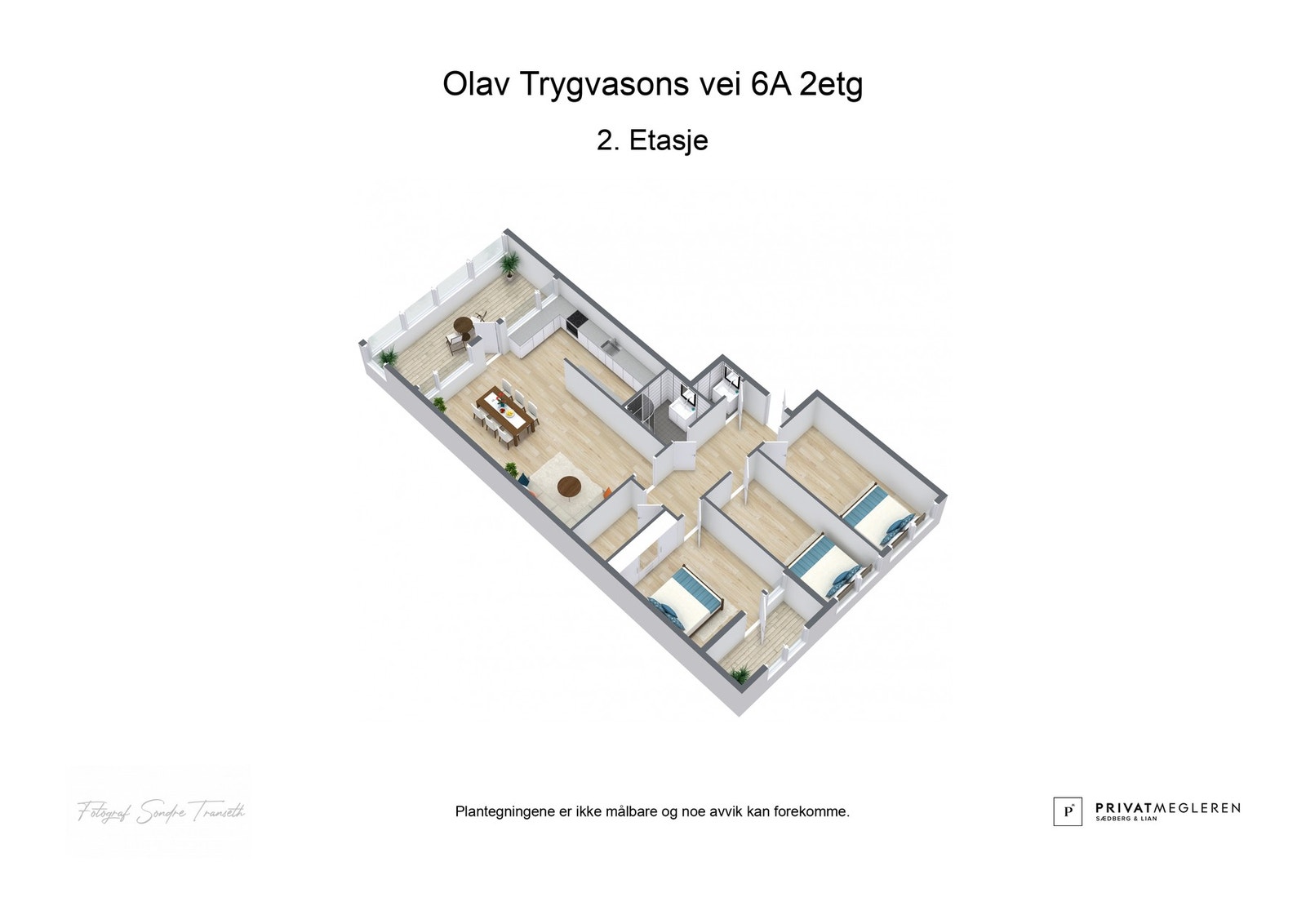 3d-tegning over leiligheten Galleribilde