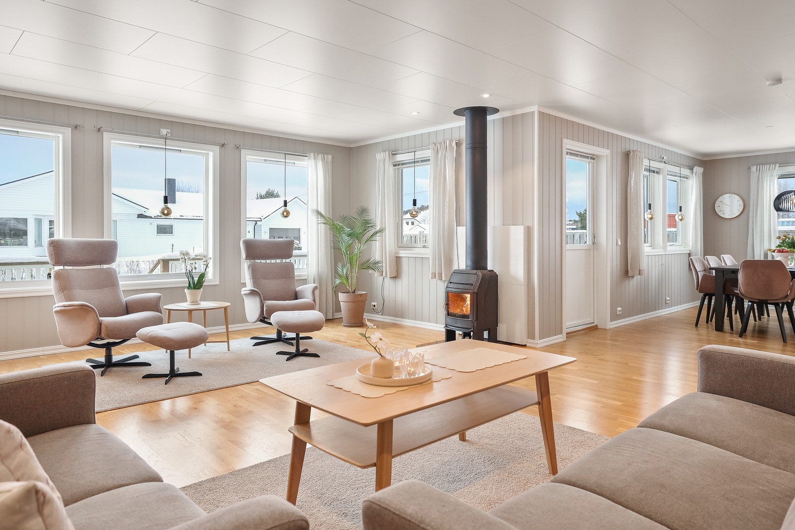 Det er god plass til ulike sittesoner. Galleribilde