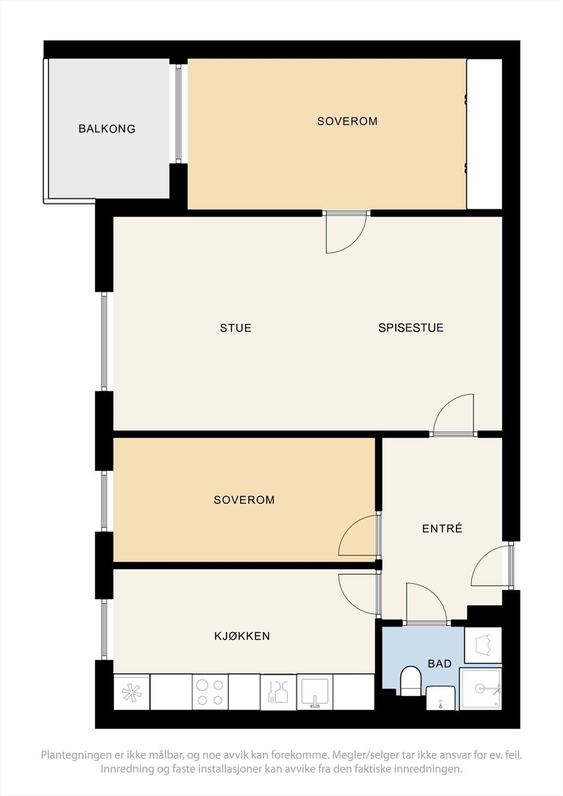 Plantegning av leiligheten. Galleribilde