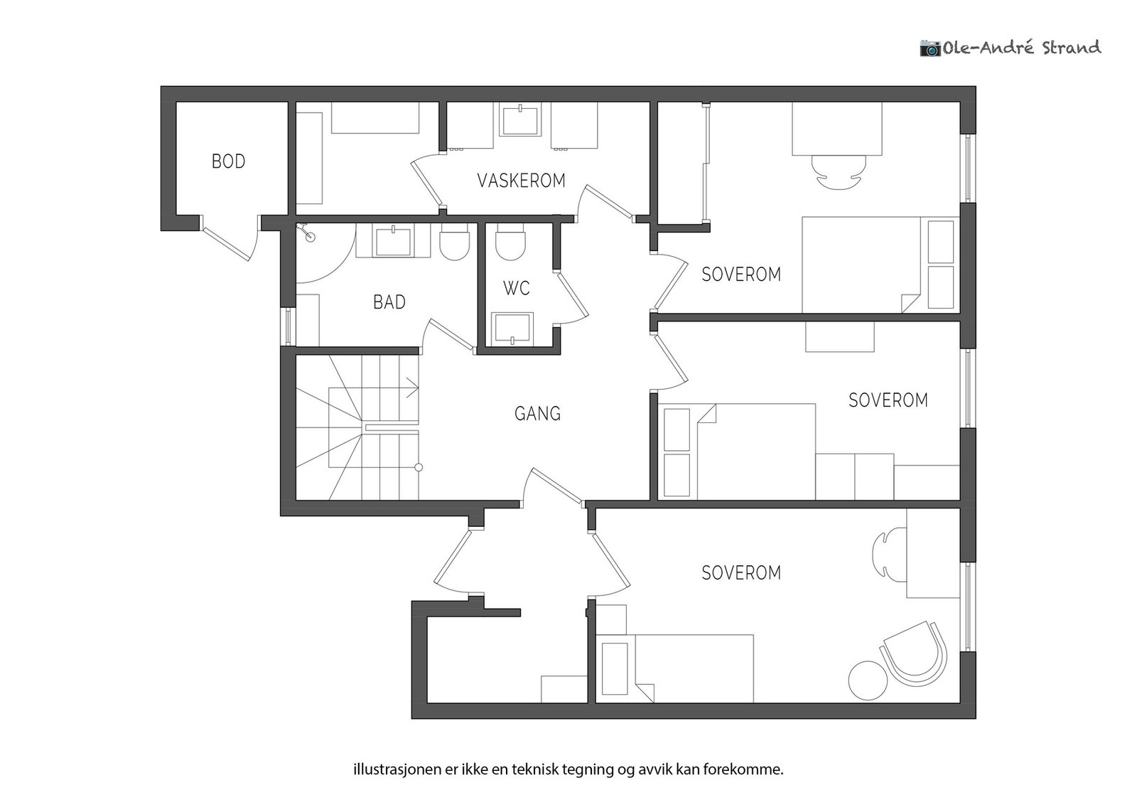 planskisse 1. etasje Galleribilde